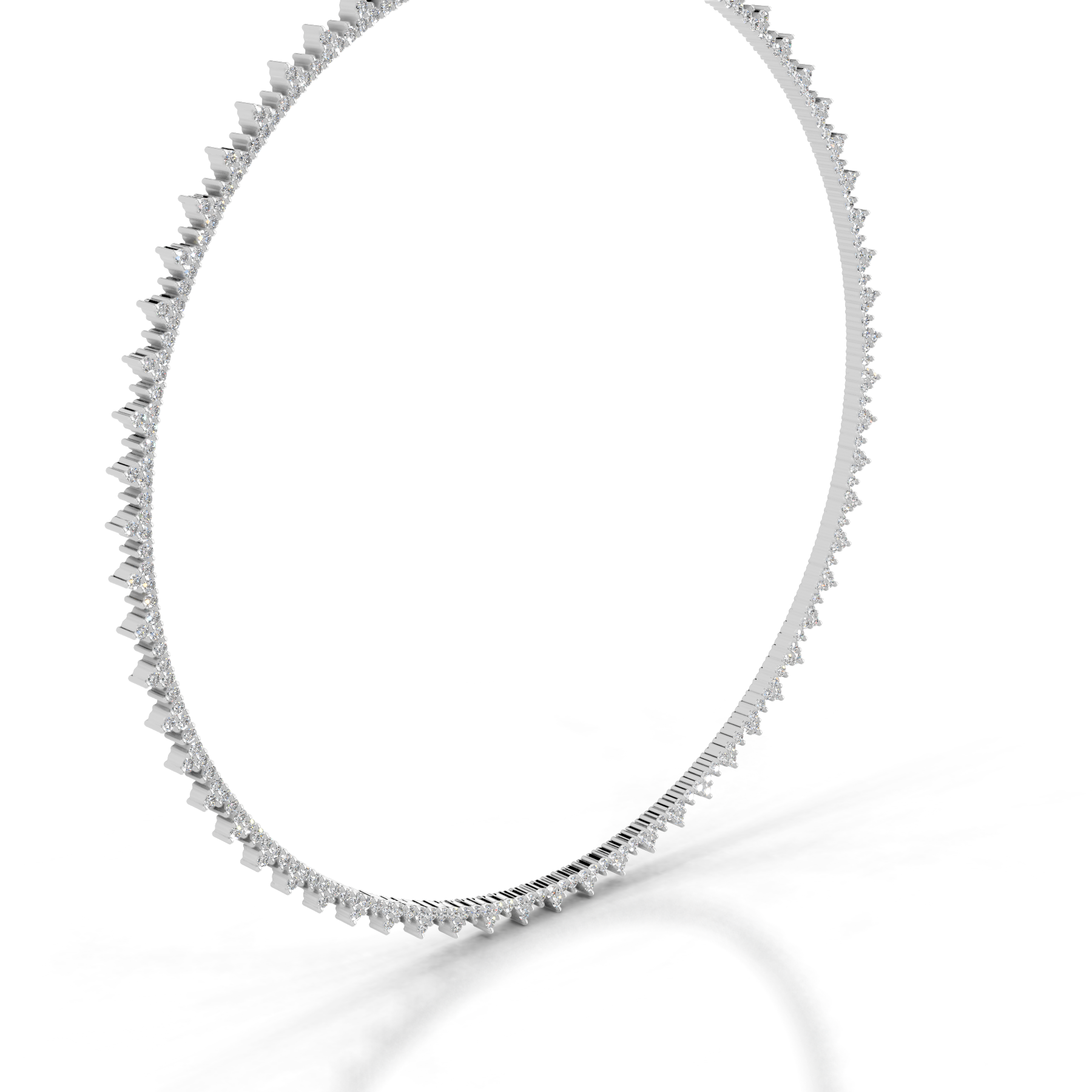 Astrid Lab Grown Diamond Tennis Collier (11 Carat) -14K White Gold、mySite、hinf8tx79