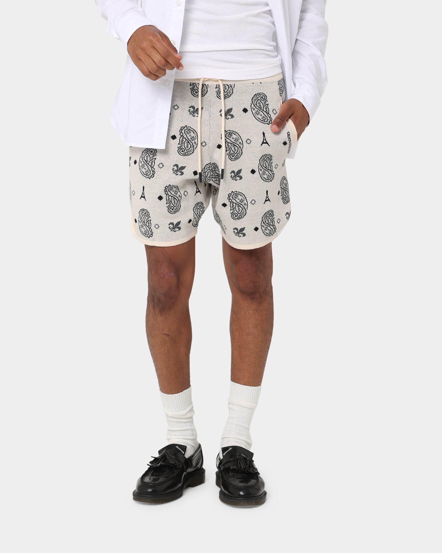 Carre Big Bandana Knitted Shorts Off White、mySite、zt4zffjzw