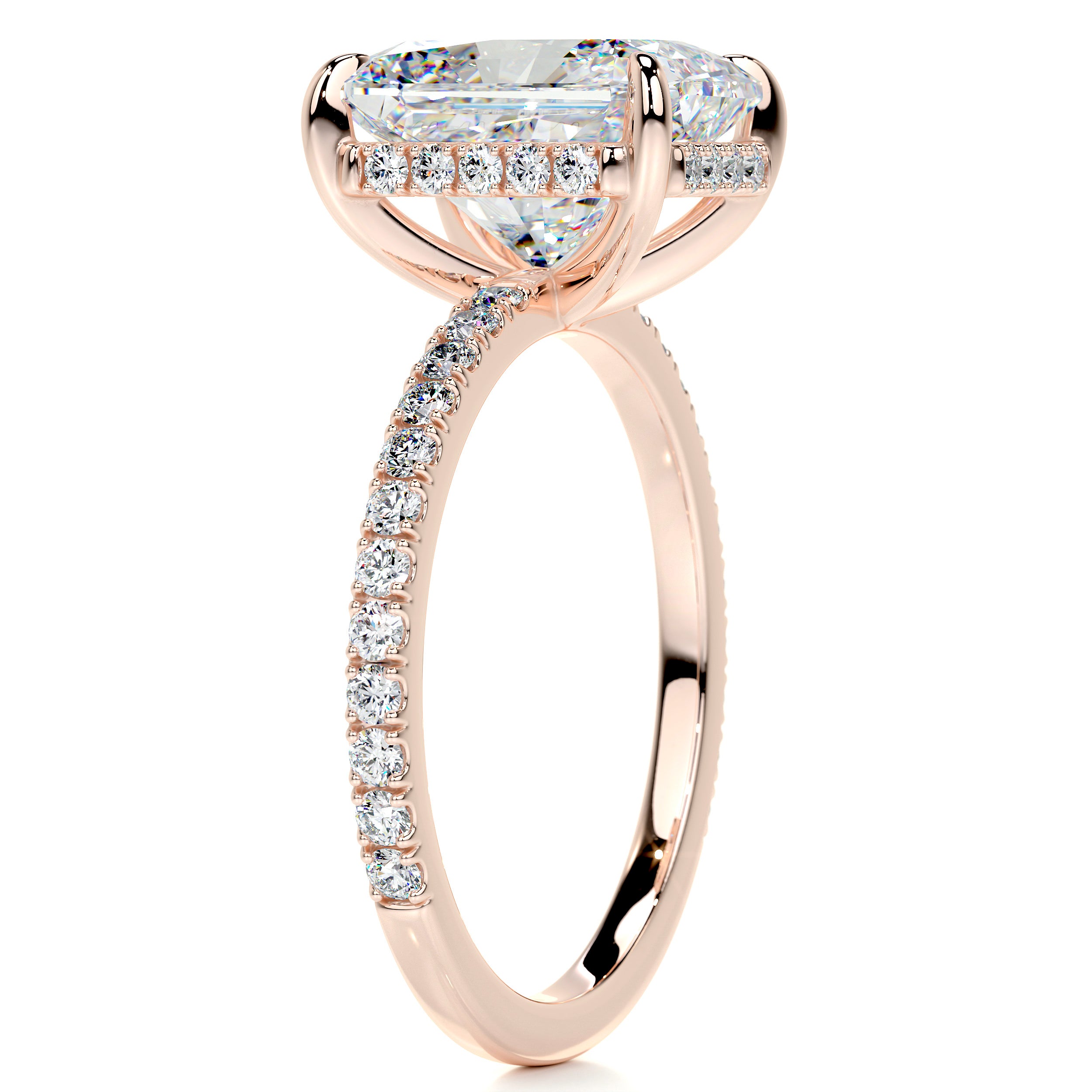 Luna Moissanite & Diamond Ring -14K Rose Gold、mySite、hinf8tx79