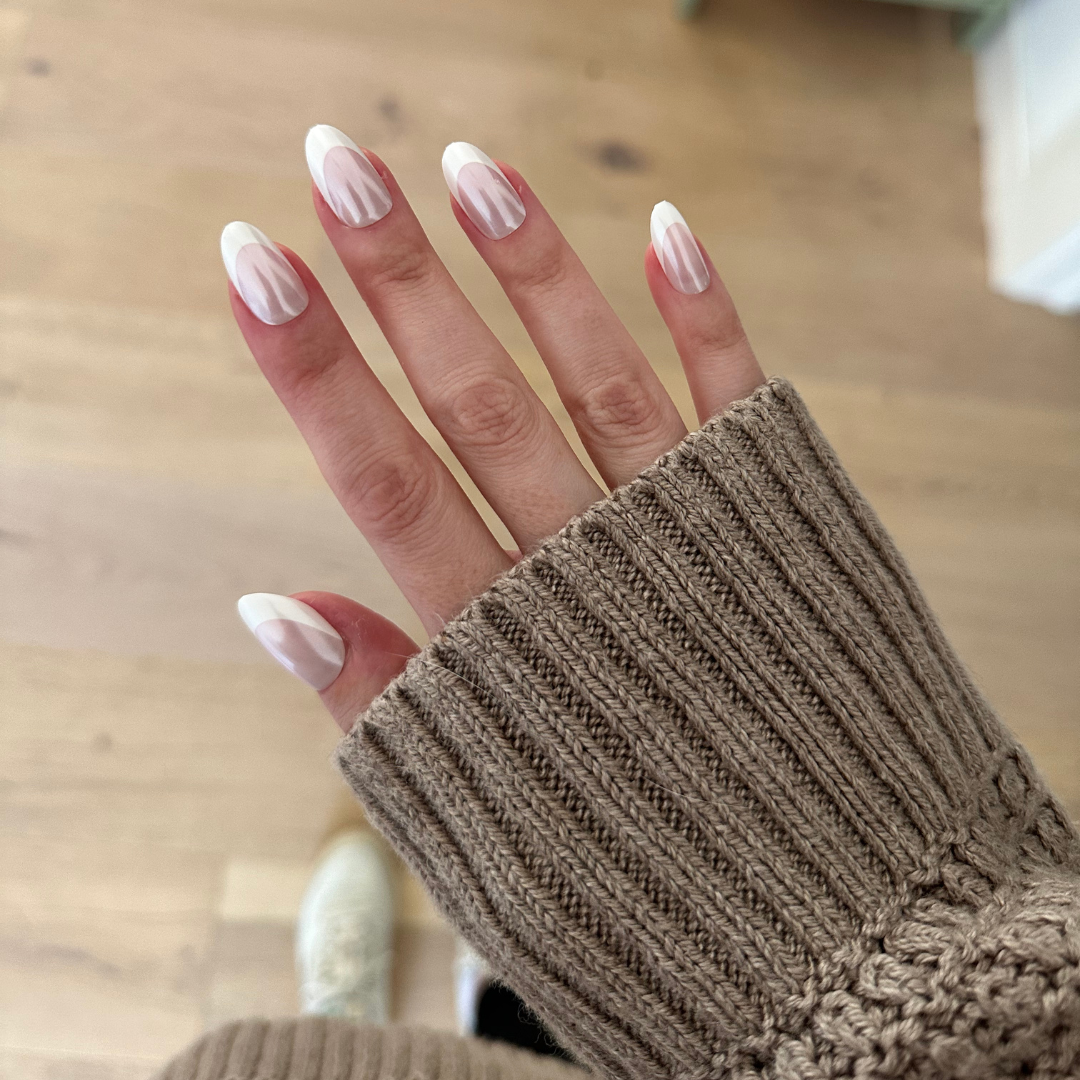 Chrome French - Press-On | Medium | Oval、mySite、solidvoid