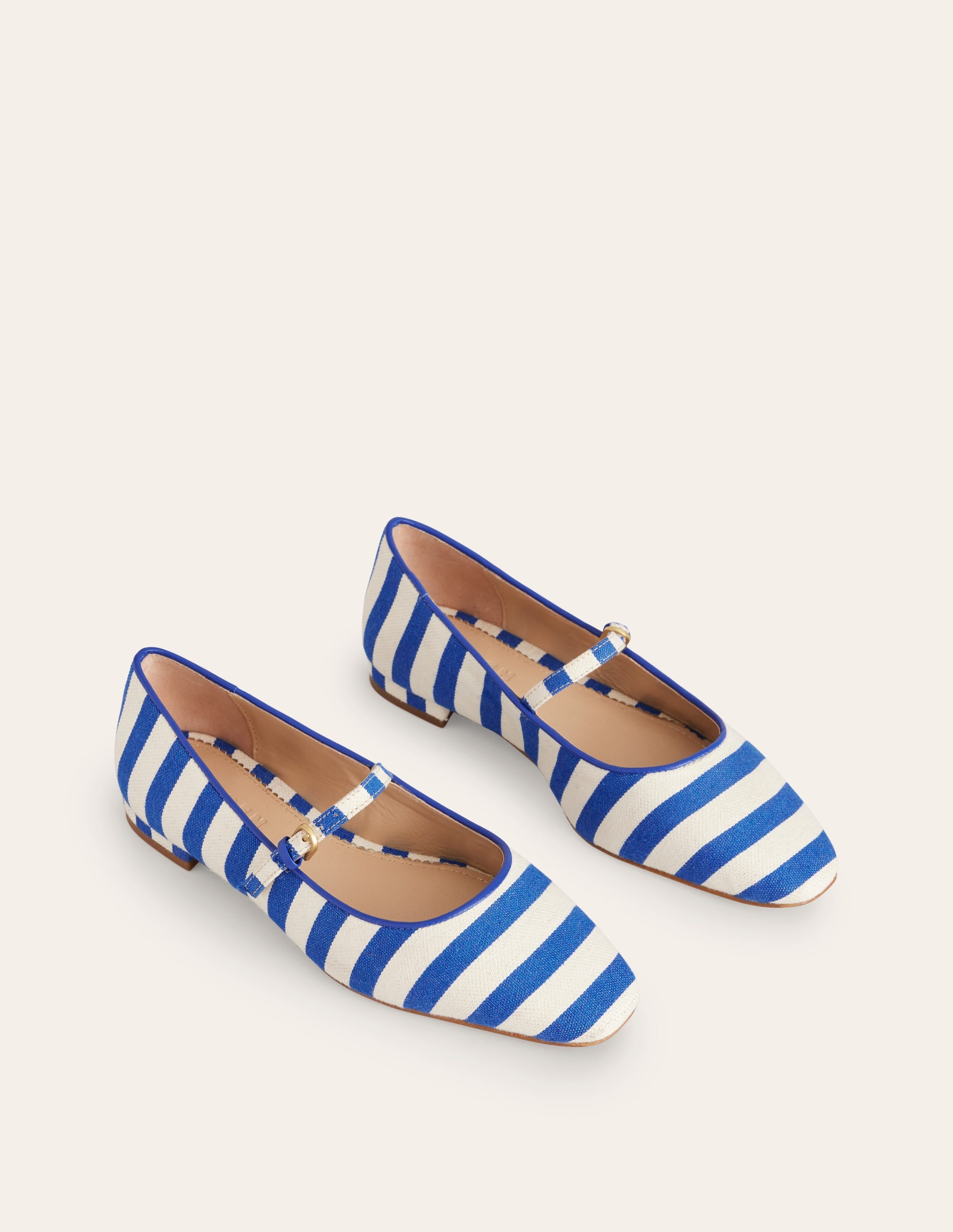  Penelope Mary Jane Flat-Bright Blue Stripe、mySite、ashleygrahame