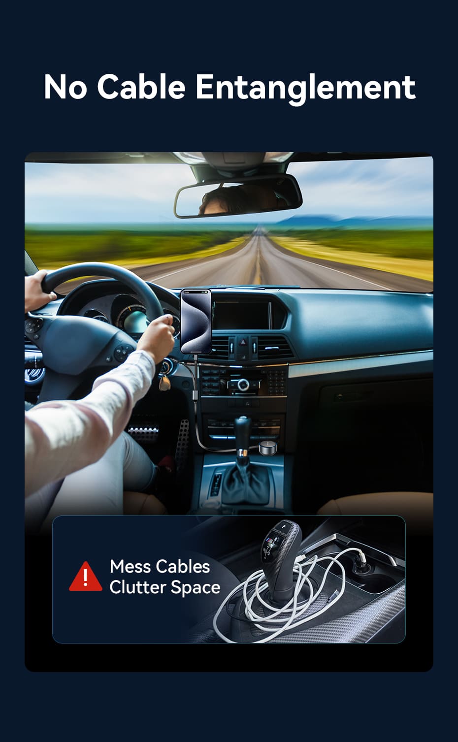Three-Port USB-C + USB-C/Lightning (30W + 30W/27W) Car Charger