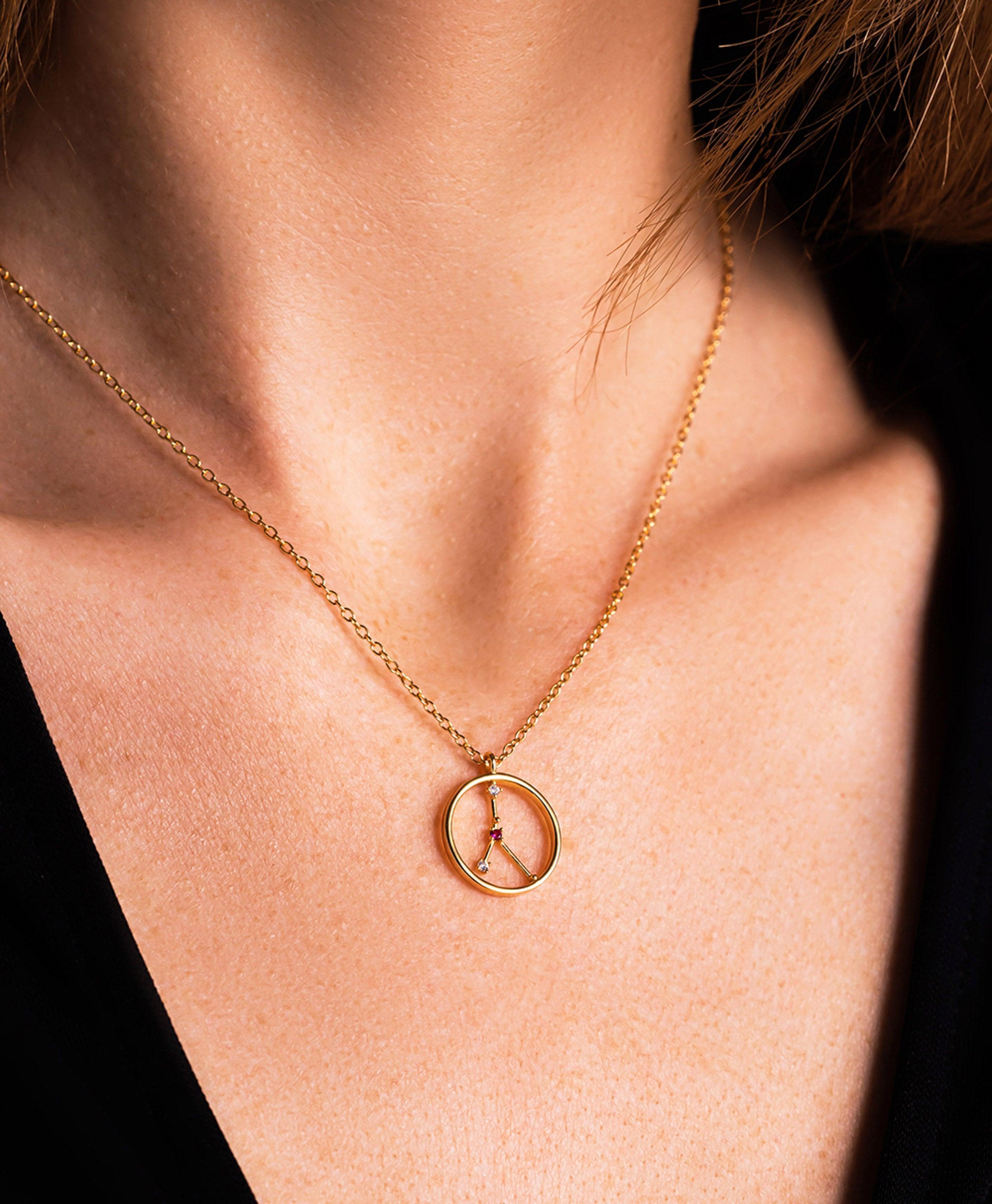  Zodiac Necklace Cancer 18ct Gold Plated