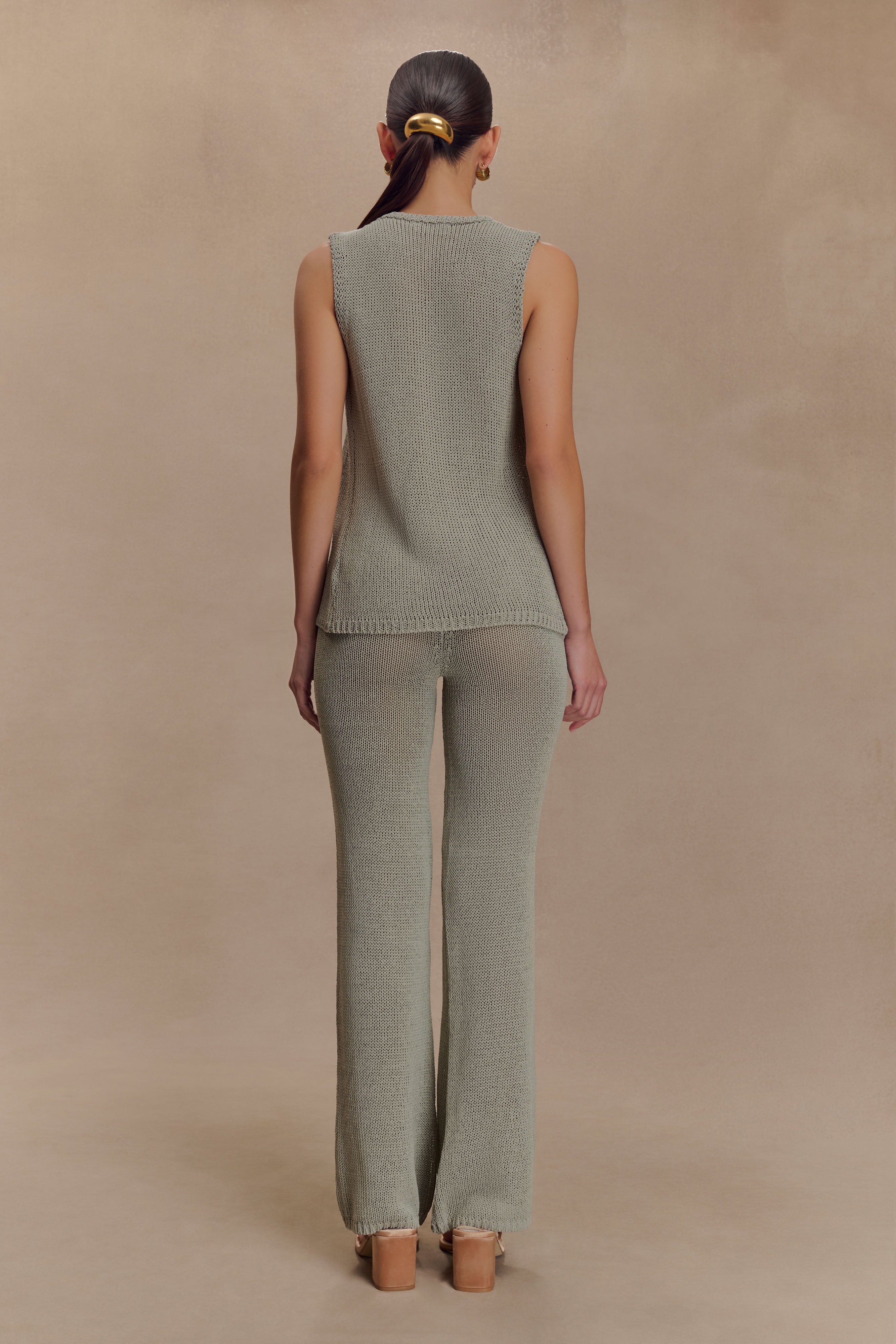 Malani Knit Top With Hardware - Sage、mySite、solidvoid