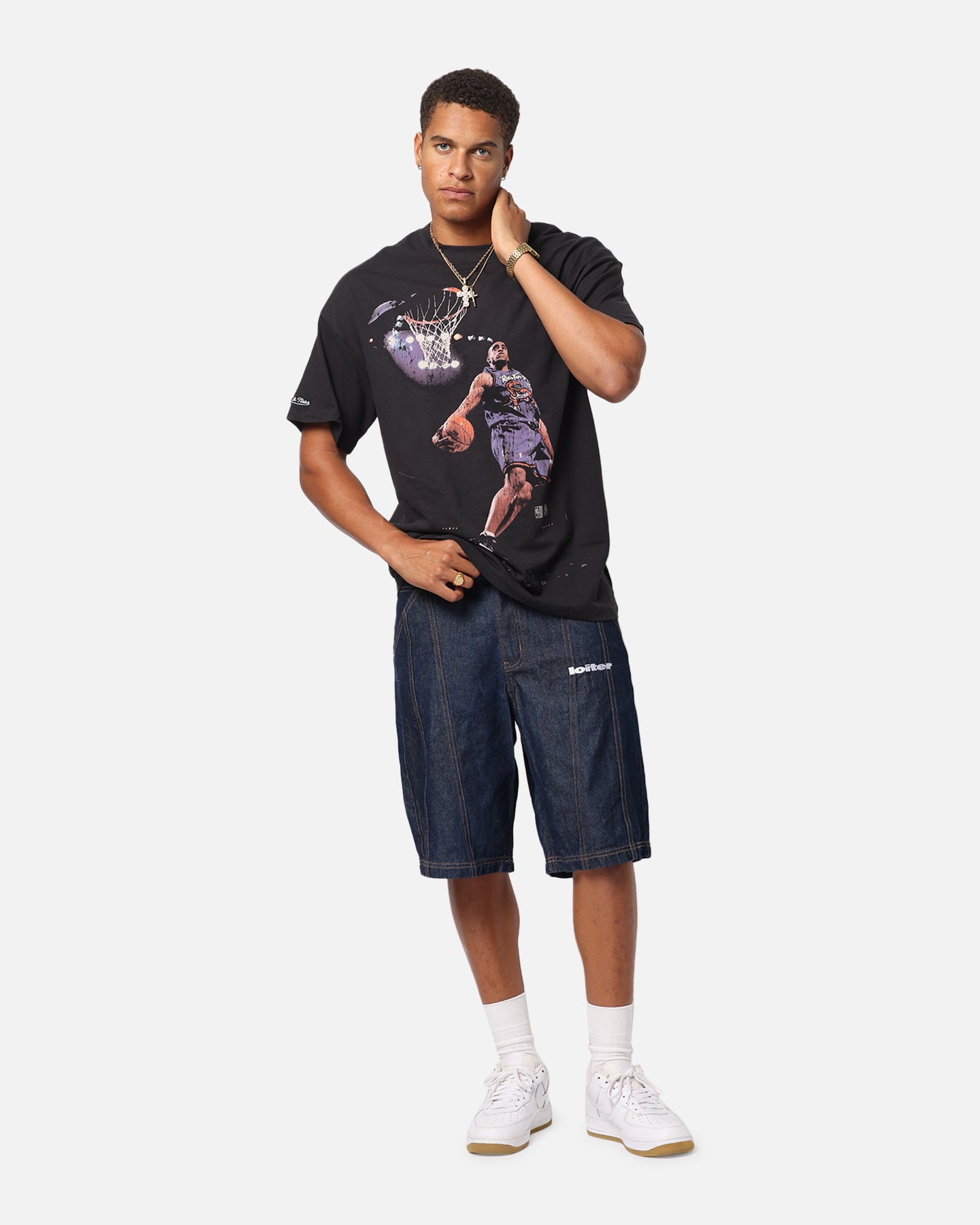 Mitchell & Ness Toronto Raptors Vince Carter Air Canada T-Shirt Overdyed Black、mySite、zt4zffjzw