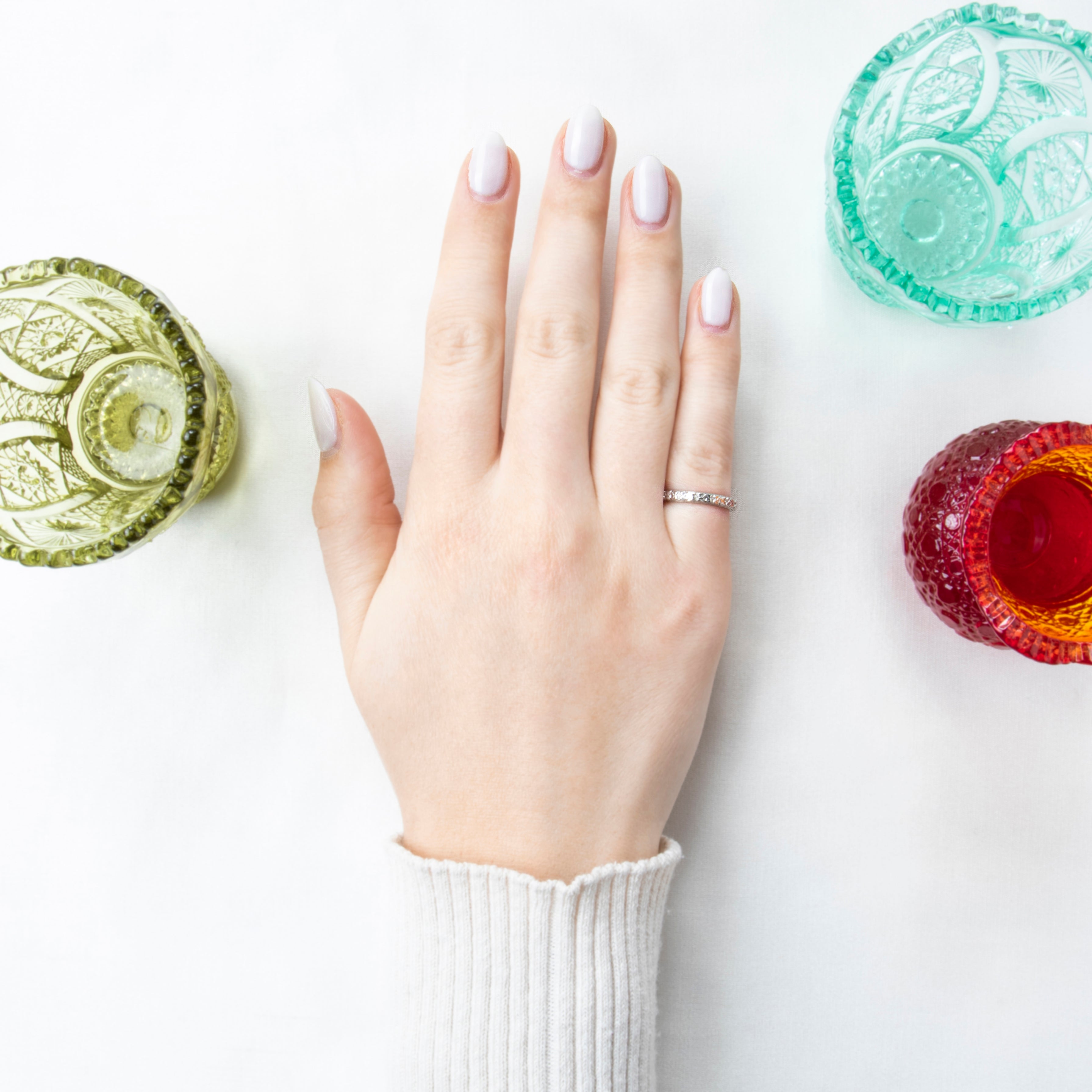 Antique 14k White Gold Floral Blossom Band Ring 5.25、mySite、hinf8tx79