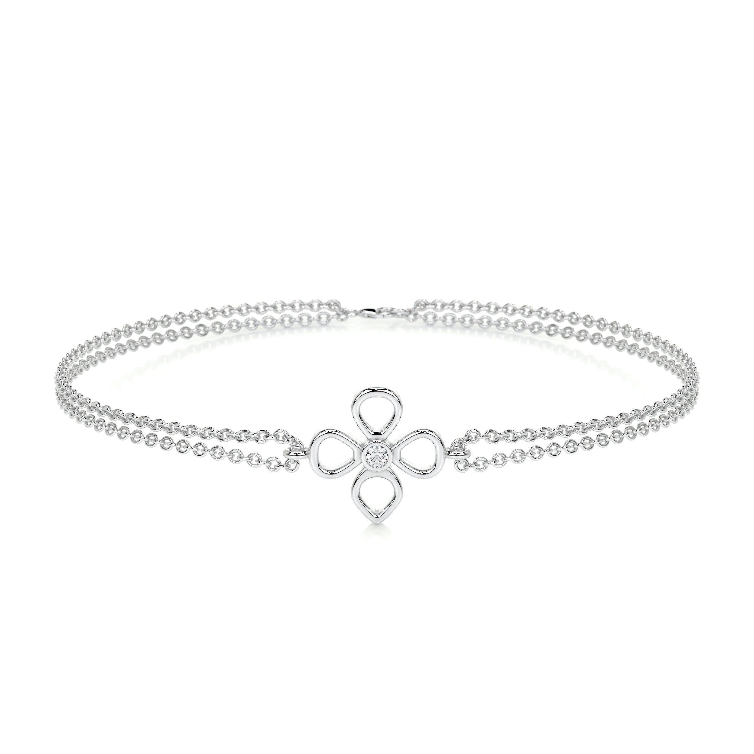Dolores Diamonds Bracelet (0.02 Carat) -14K White Gold、mySite、hinf8tx79