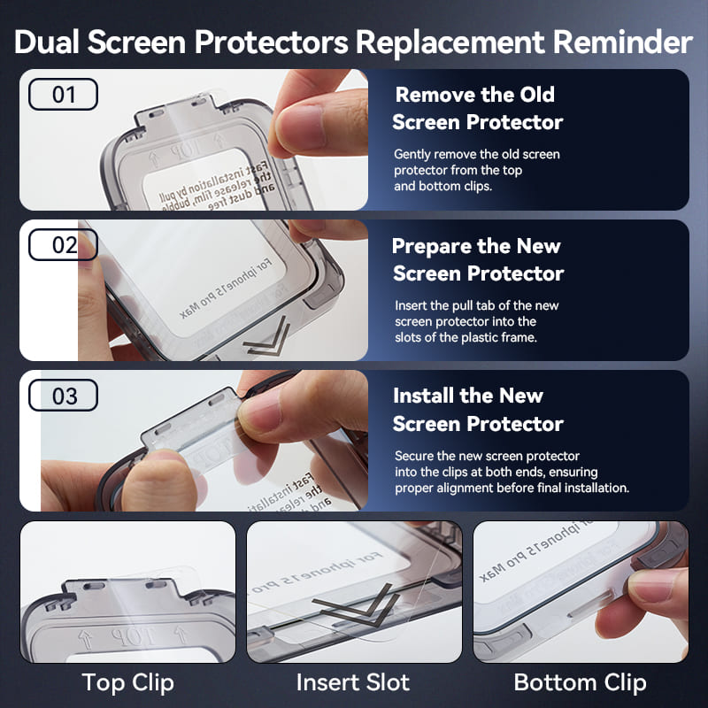 Vention HD Tempered Glass Screen Protector for iPhone 15 with Dust-Free Installation Tool、mySite、fannypackpong