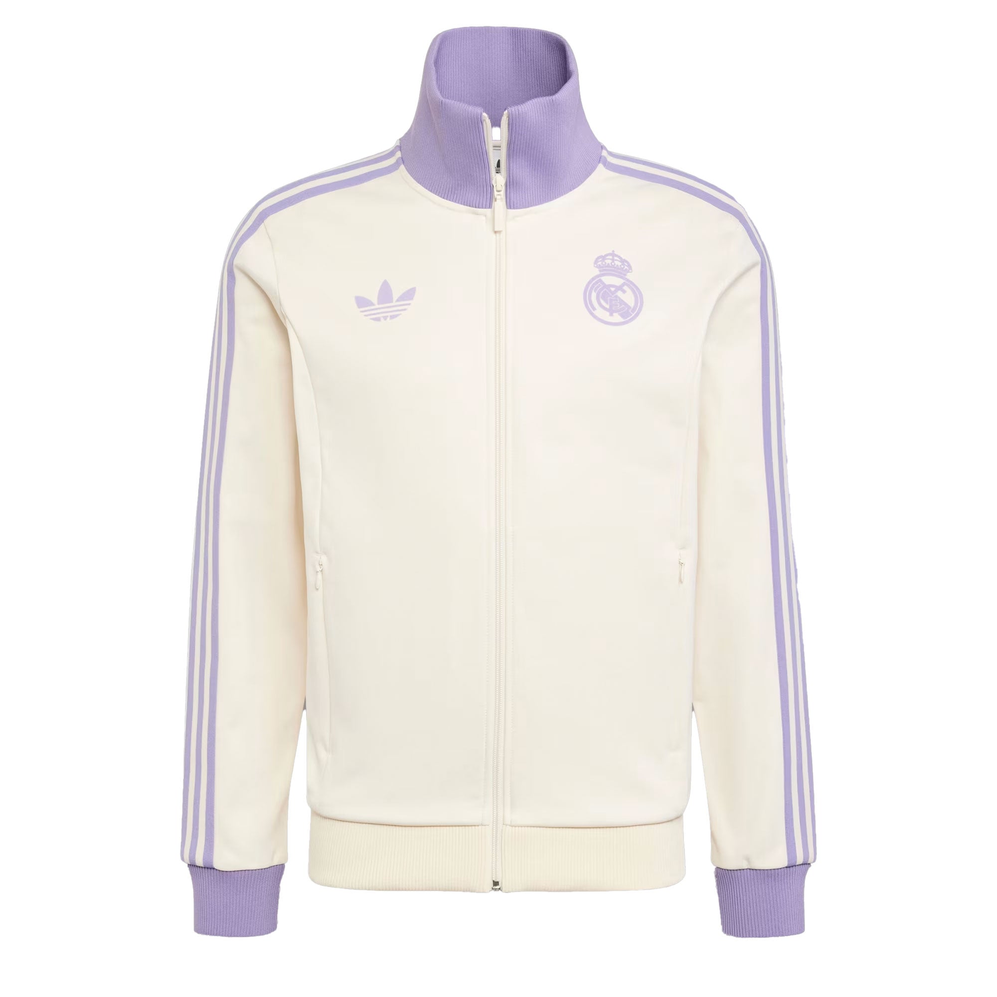 adidas Men's Real Madrid OG Beckenbauer Track Top White/Magic Lilac、mySite、bottomscart