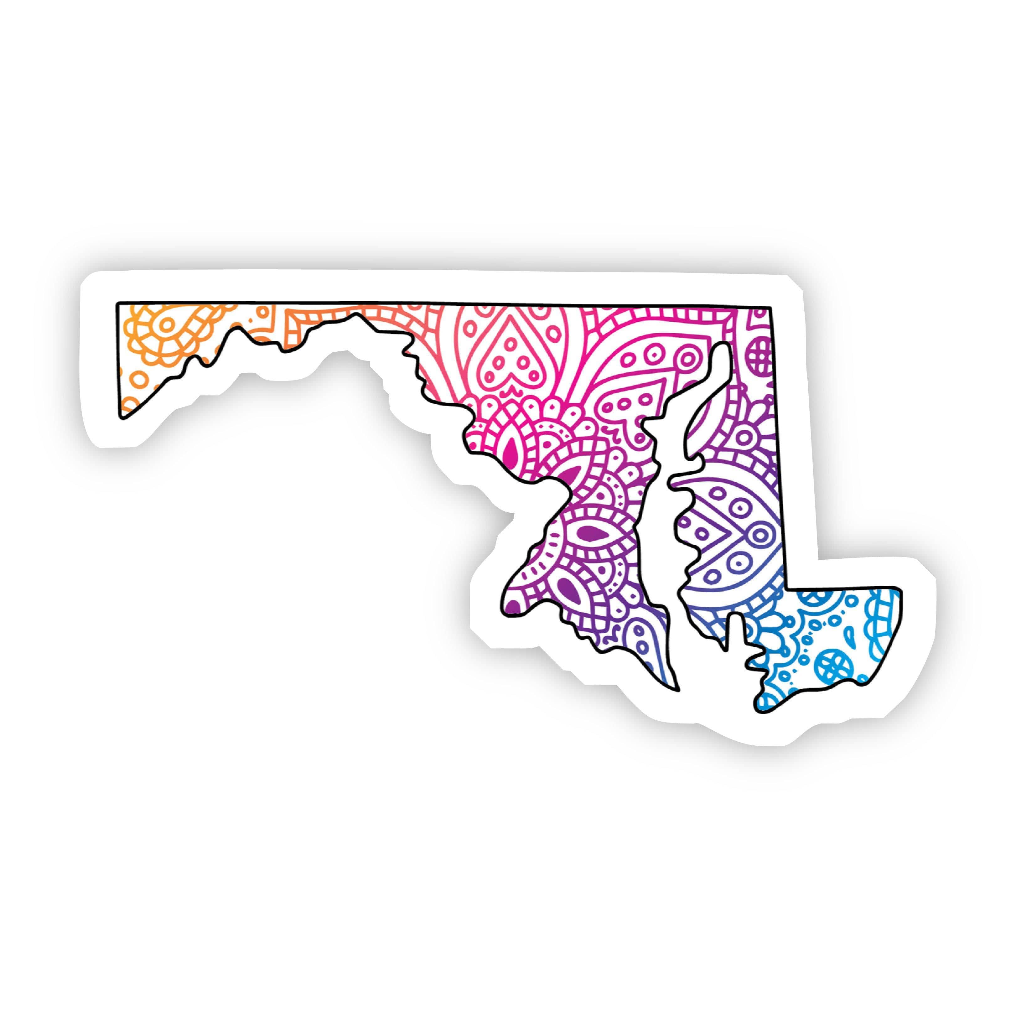  Maryland Mandala Pattern Sticker、mySite、elrpsem3k