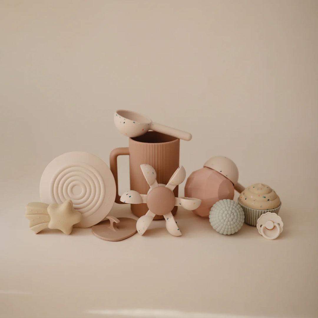 Mushie Water Wheel Bath Play Set - Cream Speckle、mySite、merchandisen