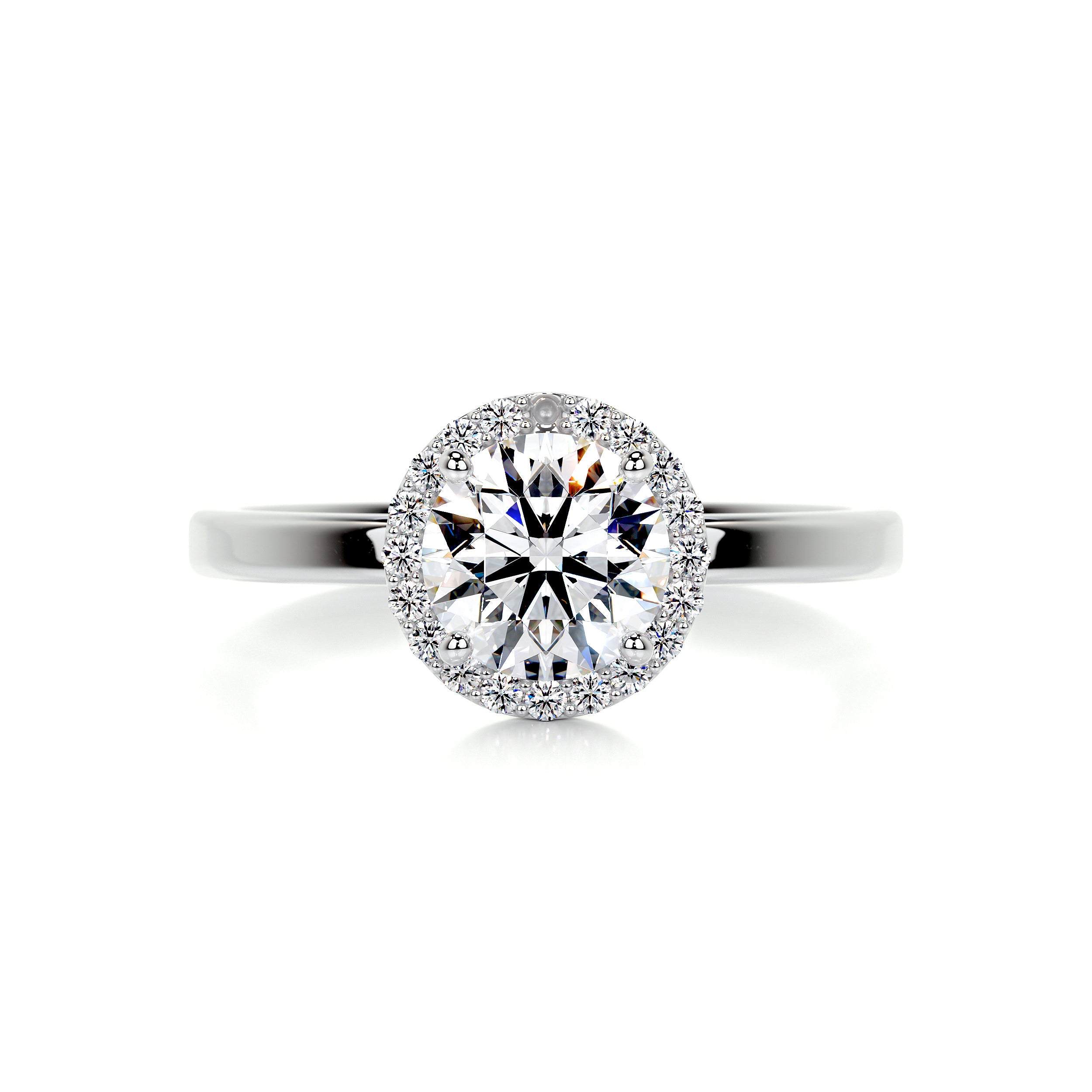 Anne Moissanite & Diamond Ring -14K White Gold、mySite、hinf8tx79