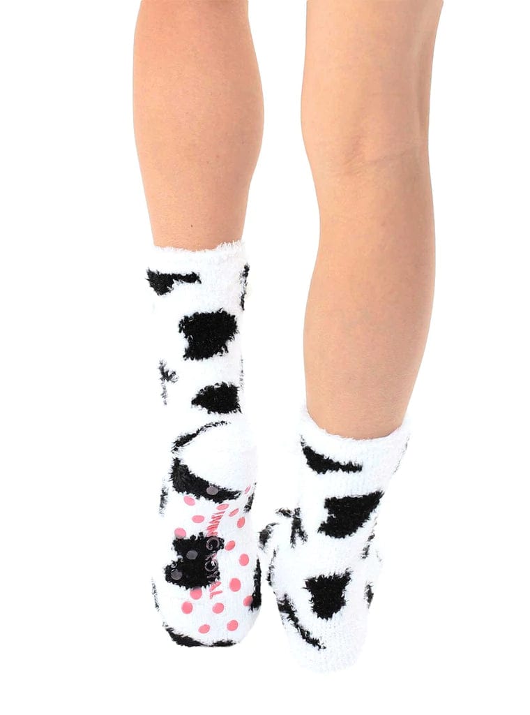 Cow Crew Slipper Socks Soft and Fuzzy Women's、mySite、g9winljtr