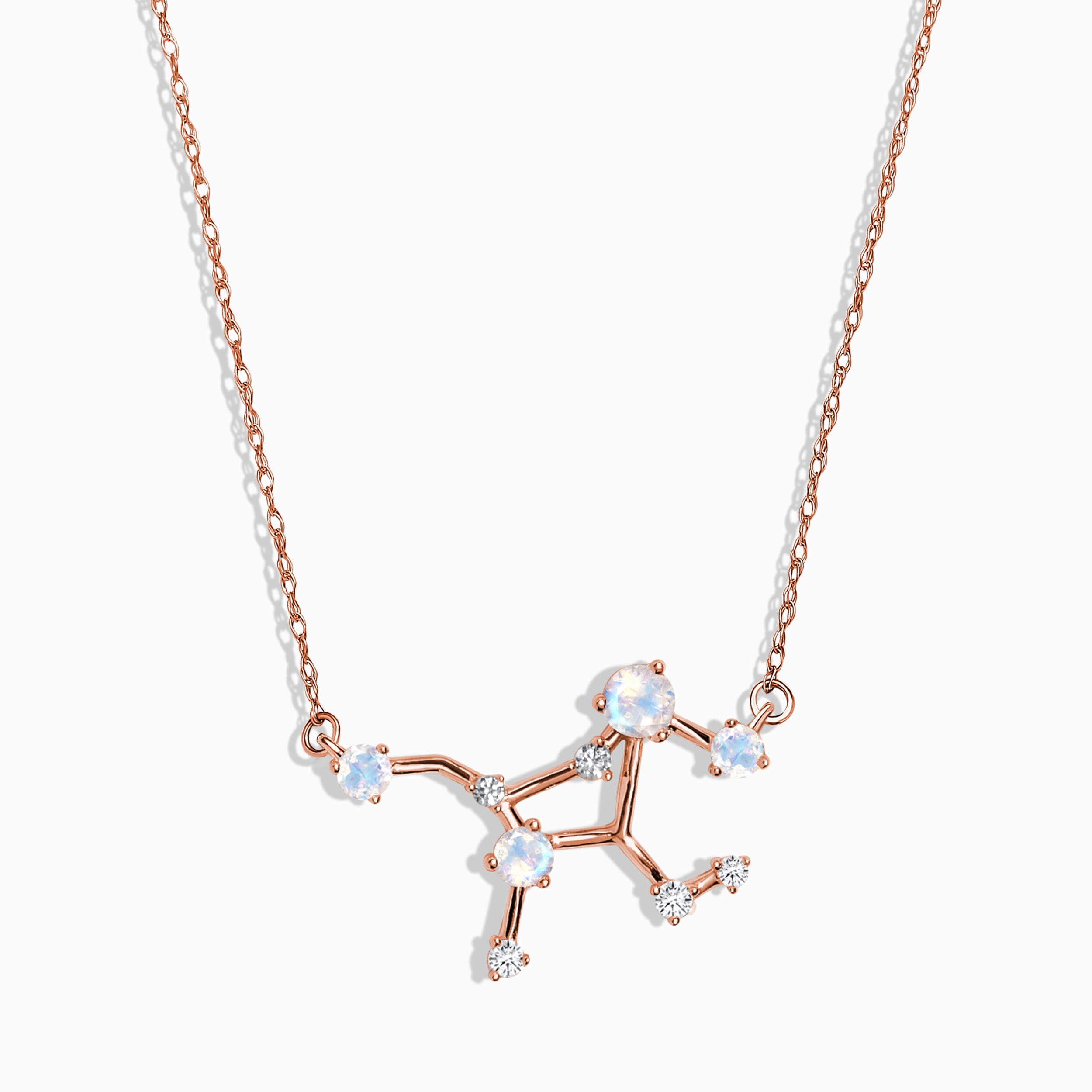 Moonstone Diamond Necklace - Virgo Zodiac Constellation、mySite、hinf8tx79