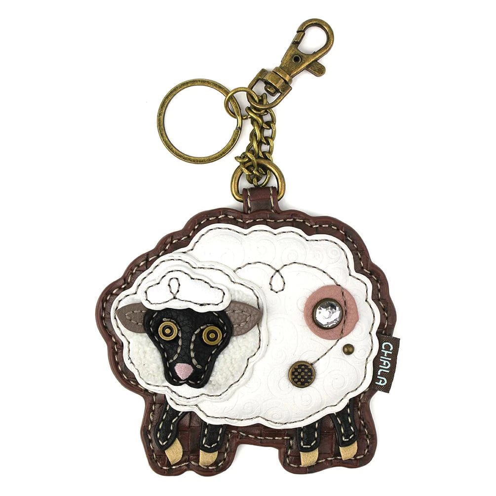 Sheep Keychain or Cellphone Crossbody, Pink Chala Vegan、mySite、g9winljtr