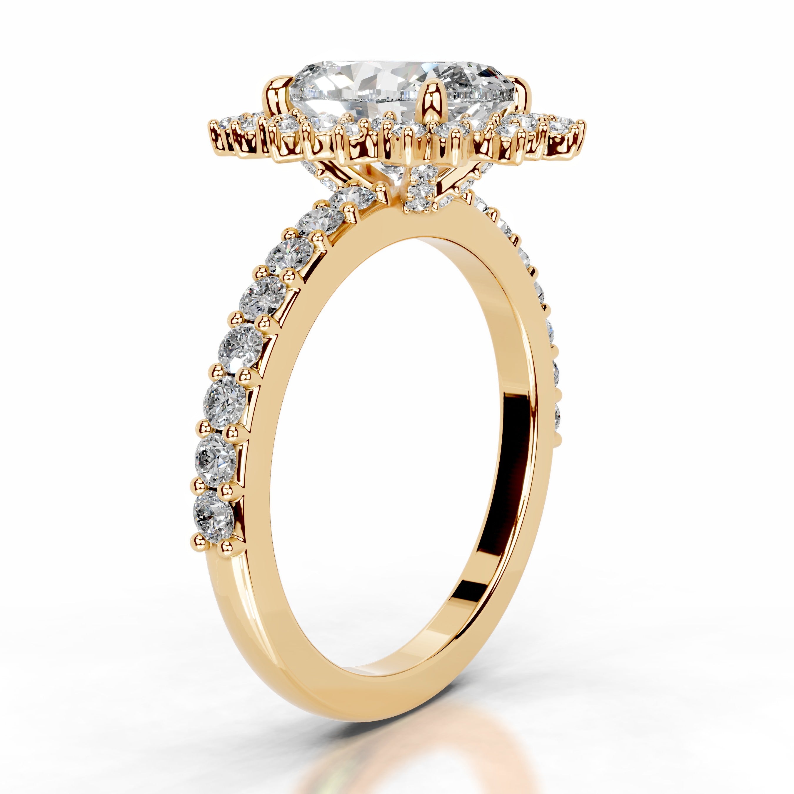 Gertrud Diamond Engagement Ring - 18K Yellow Gold、mySite、hinf8tx79