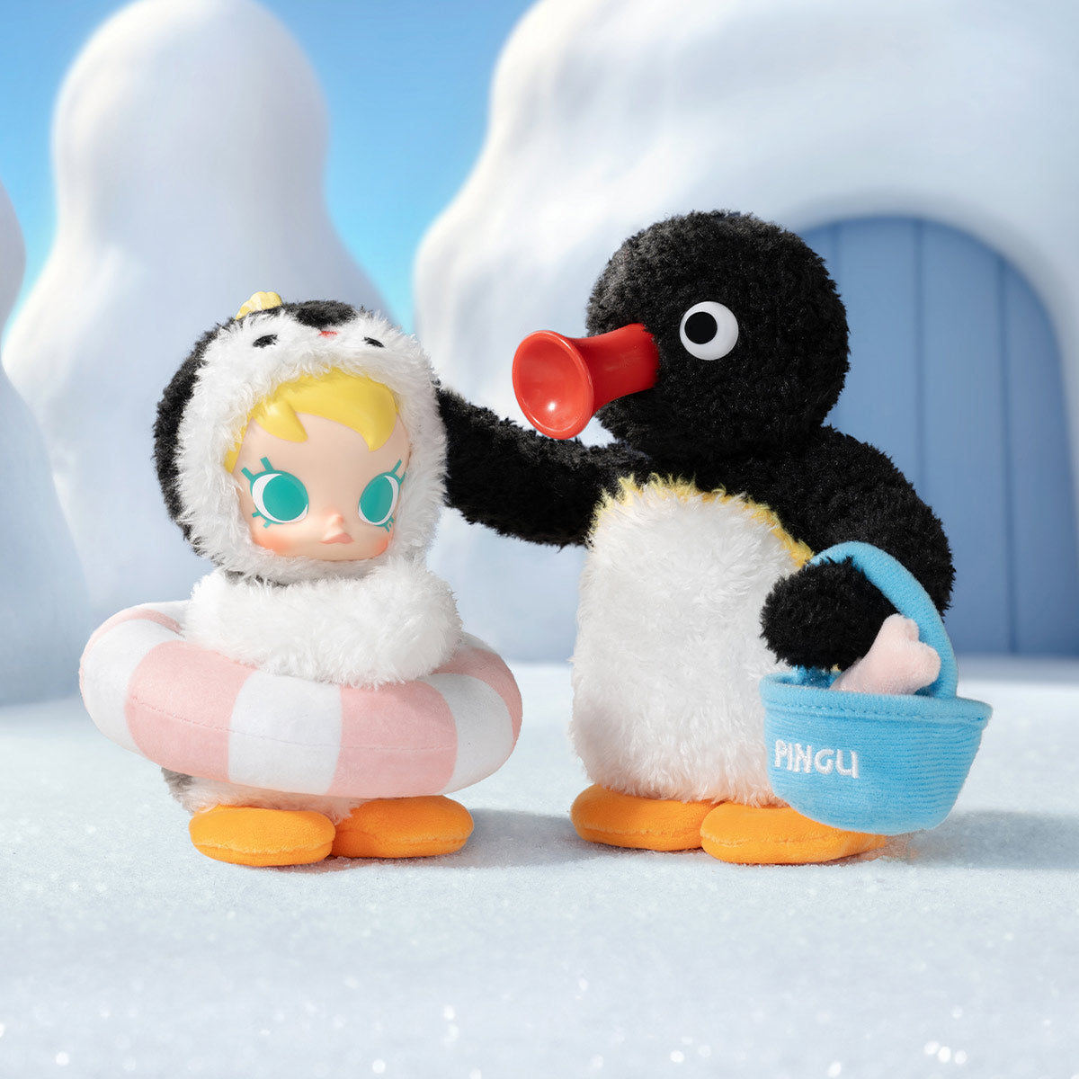  POP MART Baby Molly × Pingu Happy Fishing Series-Vinyl Plush Pendant Blind Box、mySite、greenlandpopulation