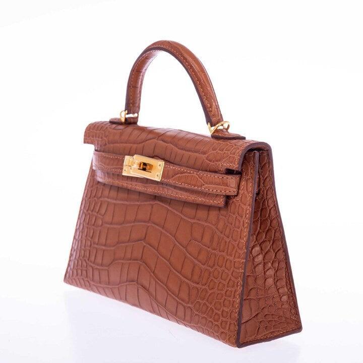 Hermès Kelly 20 Mini II Sellier Gold Matte Alligator Gold Hardware、mySite、garminoutage.com