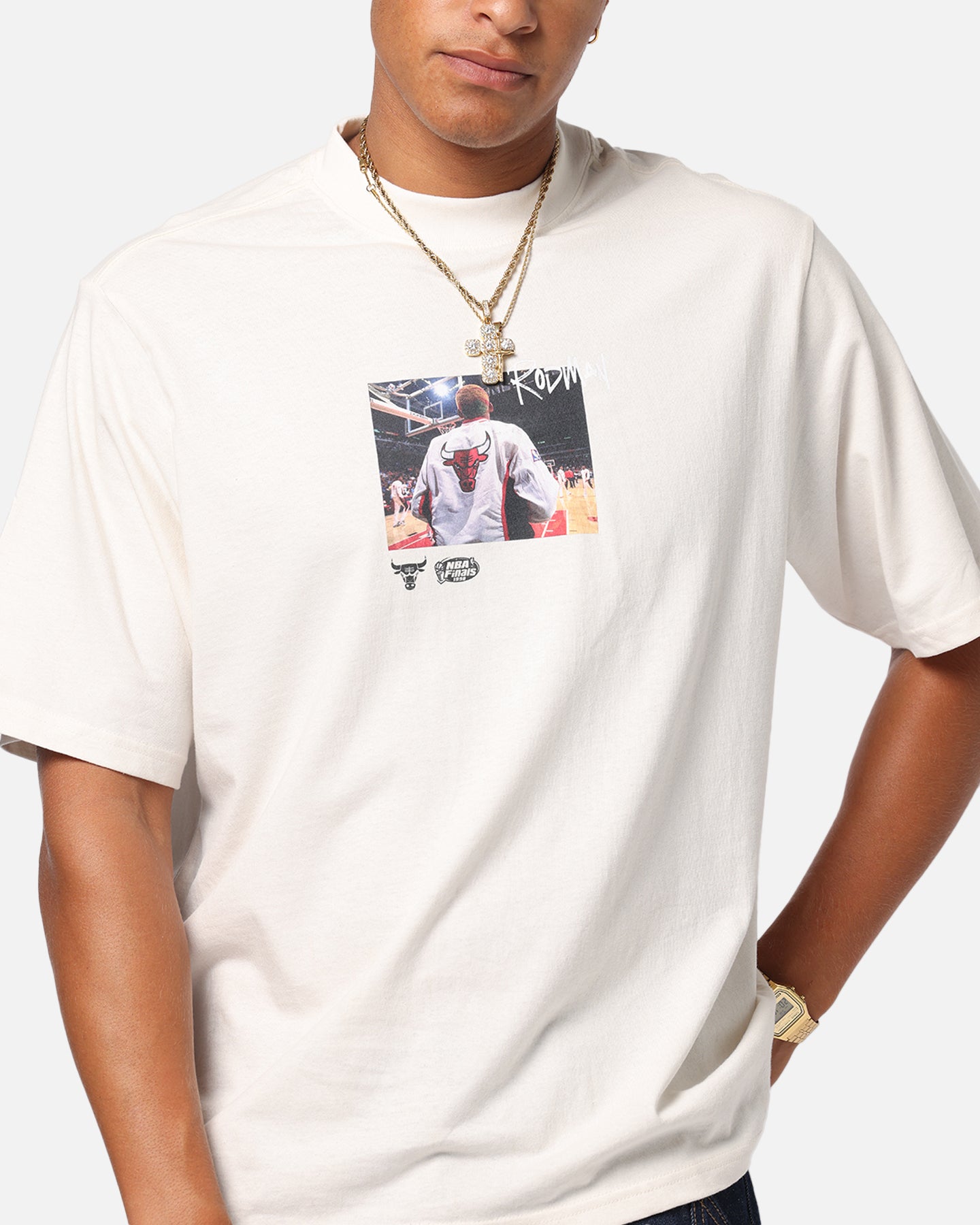 Mitchell & Ness Chicago Bulls Dennis Rodman Pre & Post Game T-Shirt Birch、mySite、zt4zffjzw