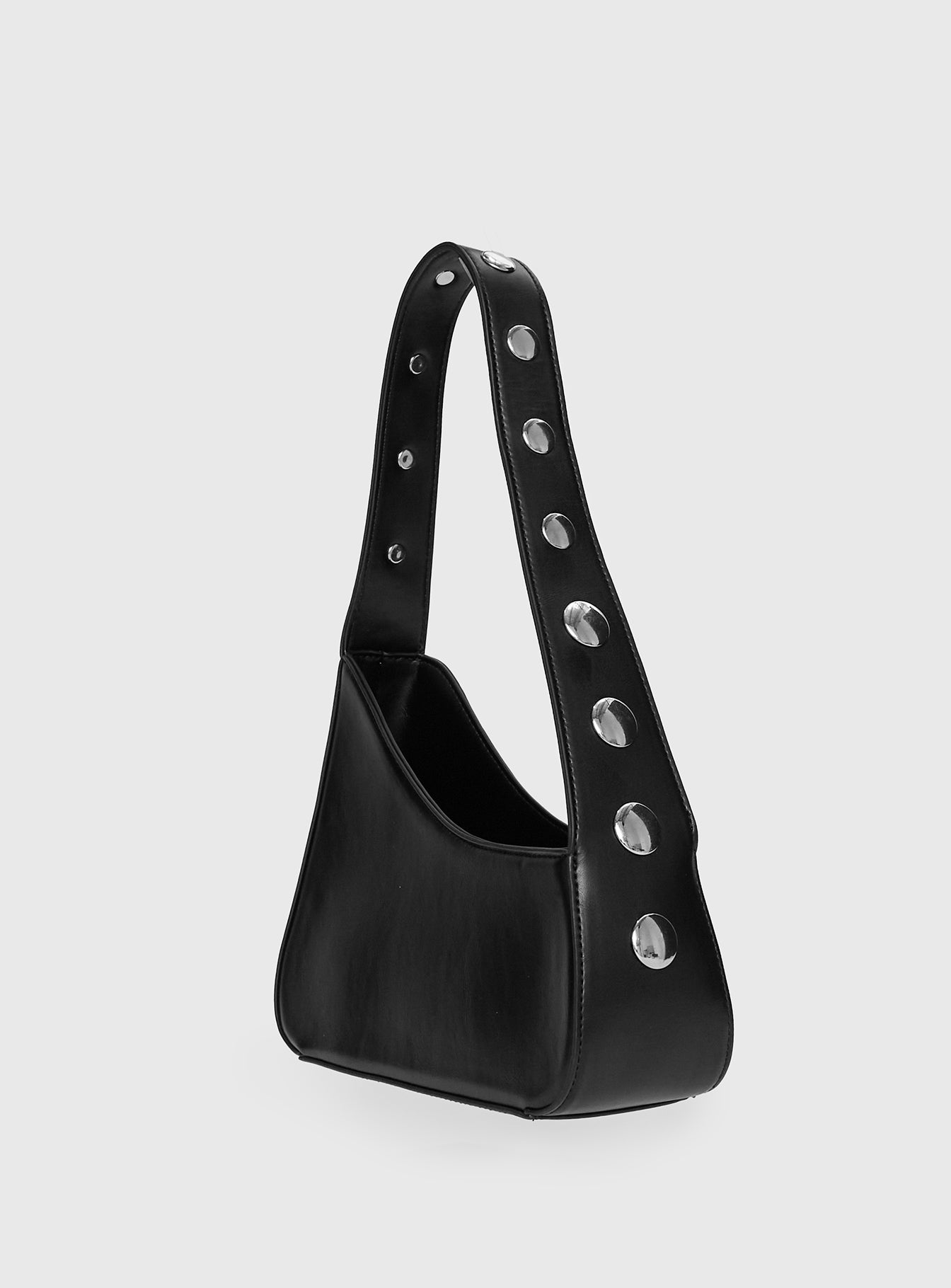 Popular Slanted Shoulder Bag Black、mySite、solidvoid