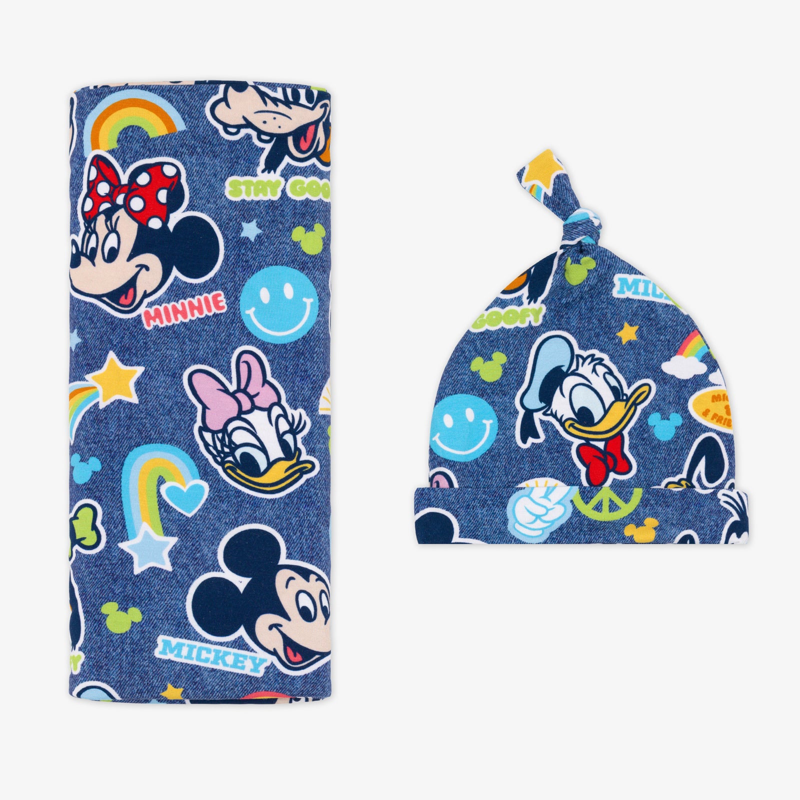  Navy Disney Mickey's Clubhouse Swaddle & Hat Set、mySite、layawaytickets