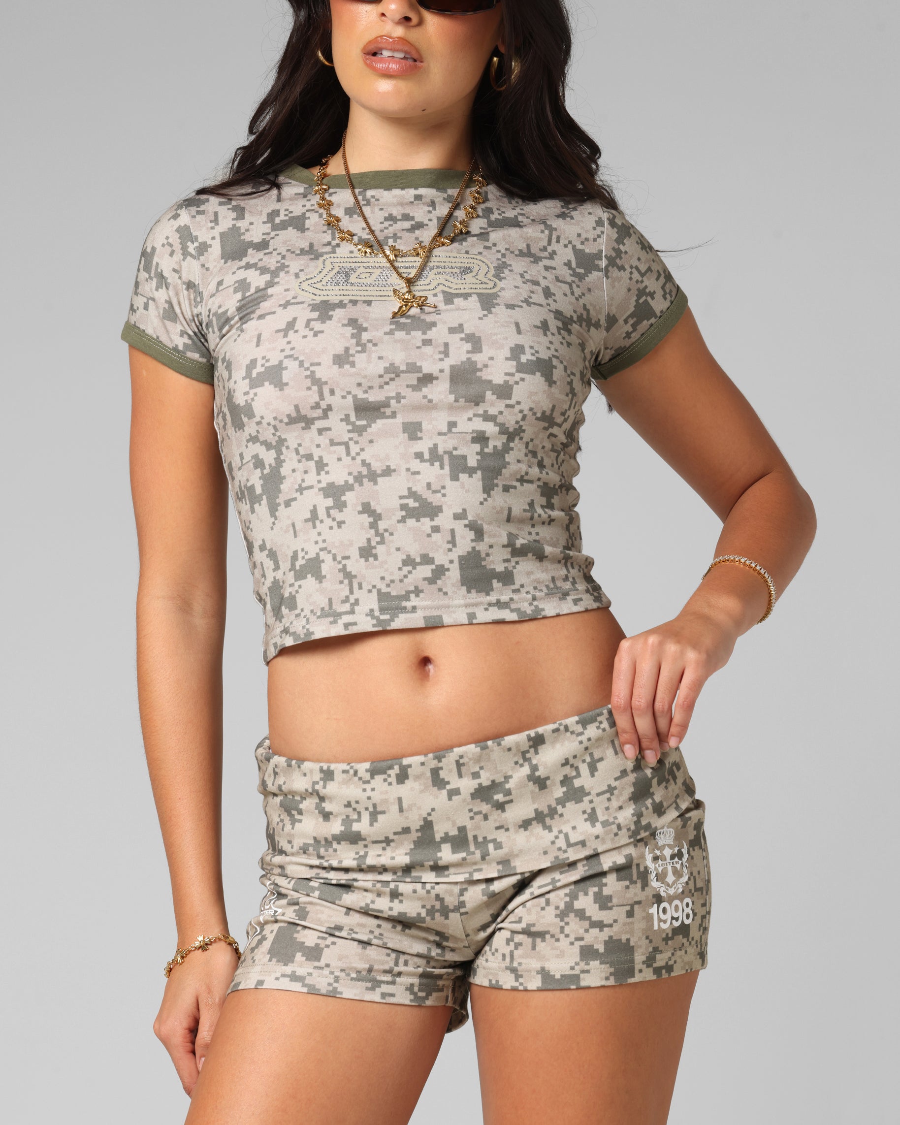 Loiter Women's Checkpoint Baby T-Shirt Digi Camo、mySite、zt4zffjzw