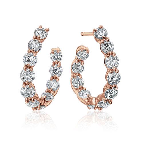 Gumuchian New Moon Diamond Hoop Earrings、mySite、hinf8tx79