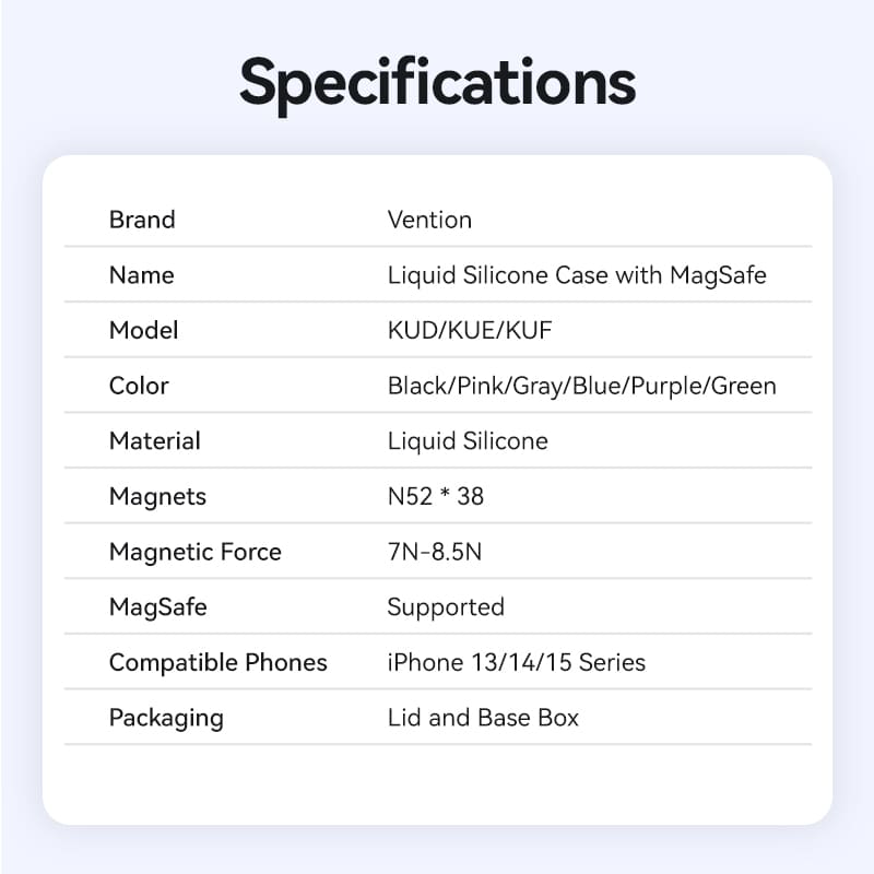 Vention Liquid Silicone Case for iPhone 13 with MagSafe、mySite、fannypackpong