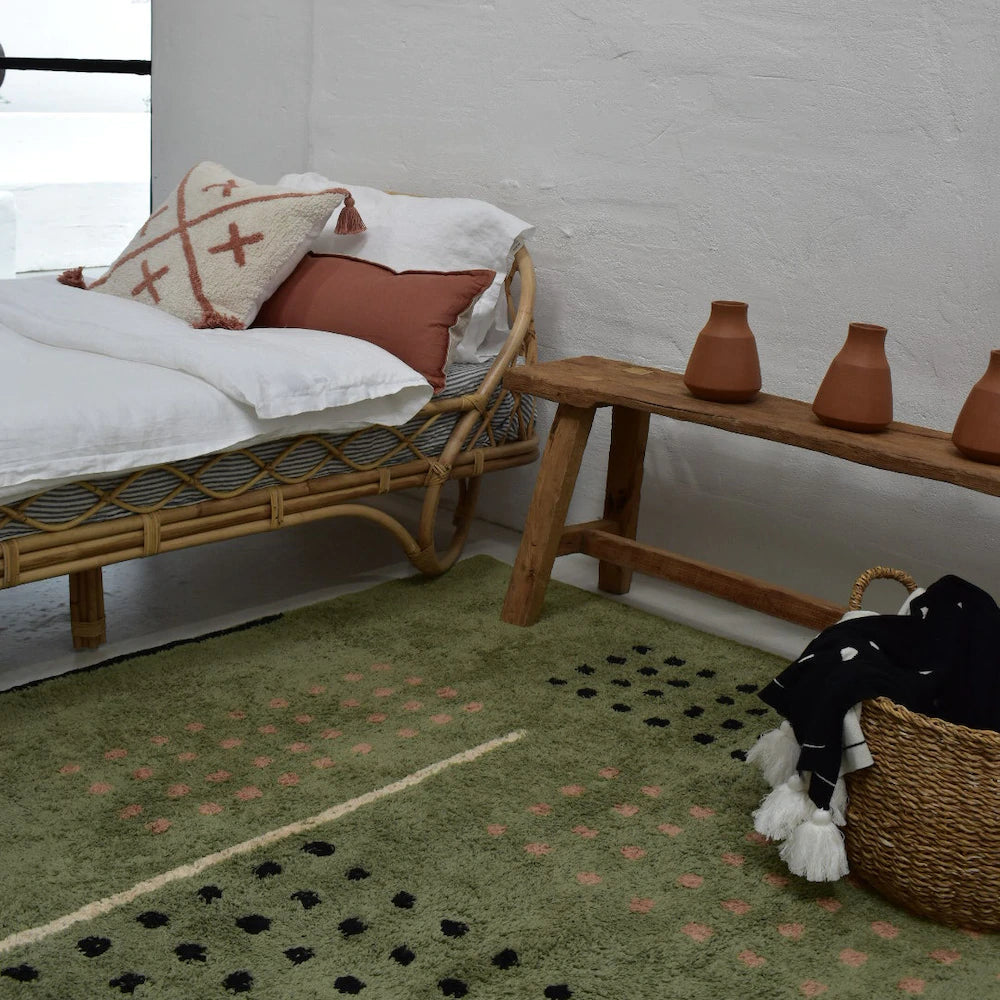 Grid Green Washable Cotton Area Rug、mySite、gigharbornorthrealestate