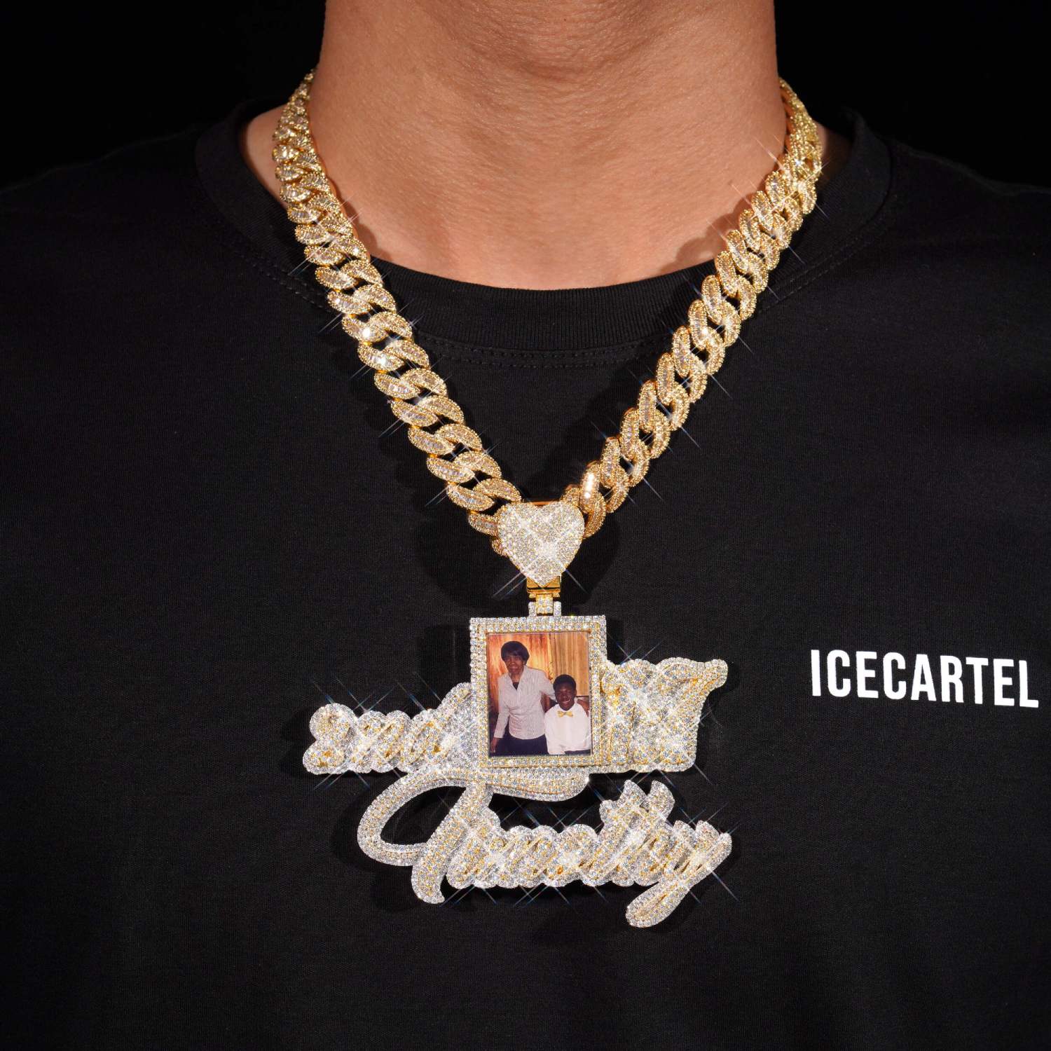 Moissanite Custom Picture Name Pendant 14K Gold、mySite、hinf8tx79