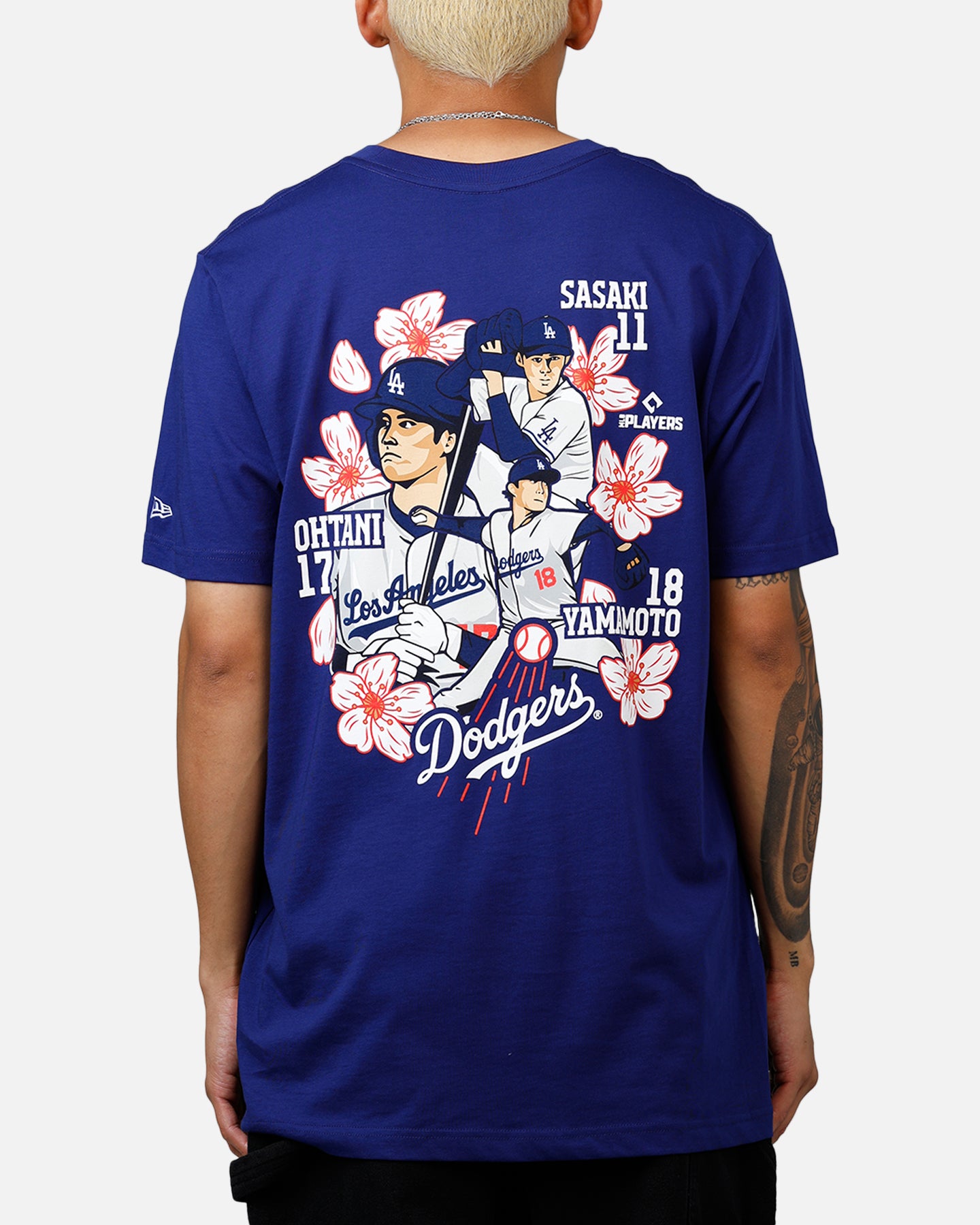 New Era Los Angeles Dodgers Cherry Blossom T-Shirt Blue、mySite、zt4zffjzw