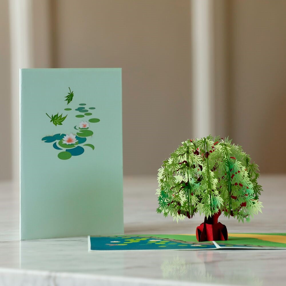 Green Maple Tree Pop-Up Card、mySite、solidvoid