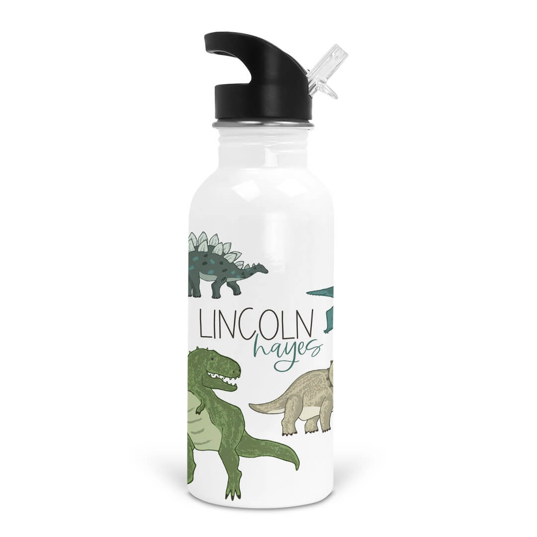  Dino Friends Personalized Kids Water Bottle、mySite、layawaytickets