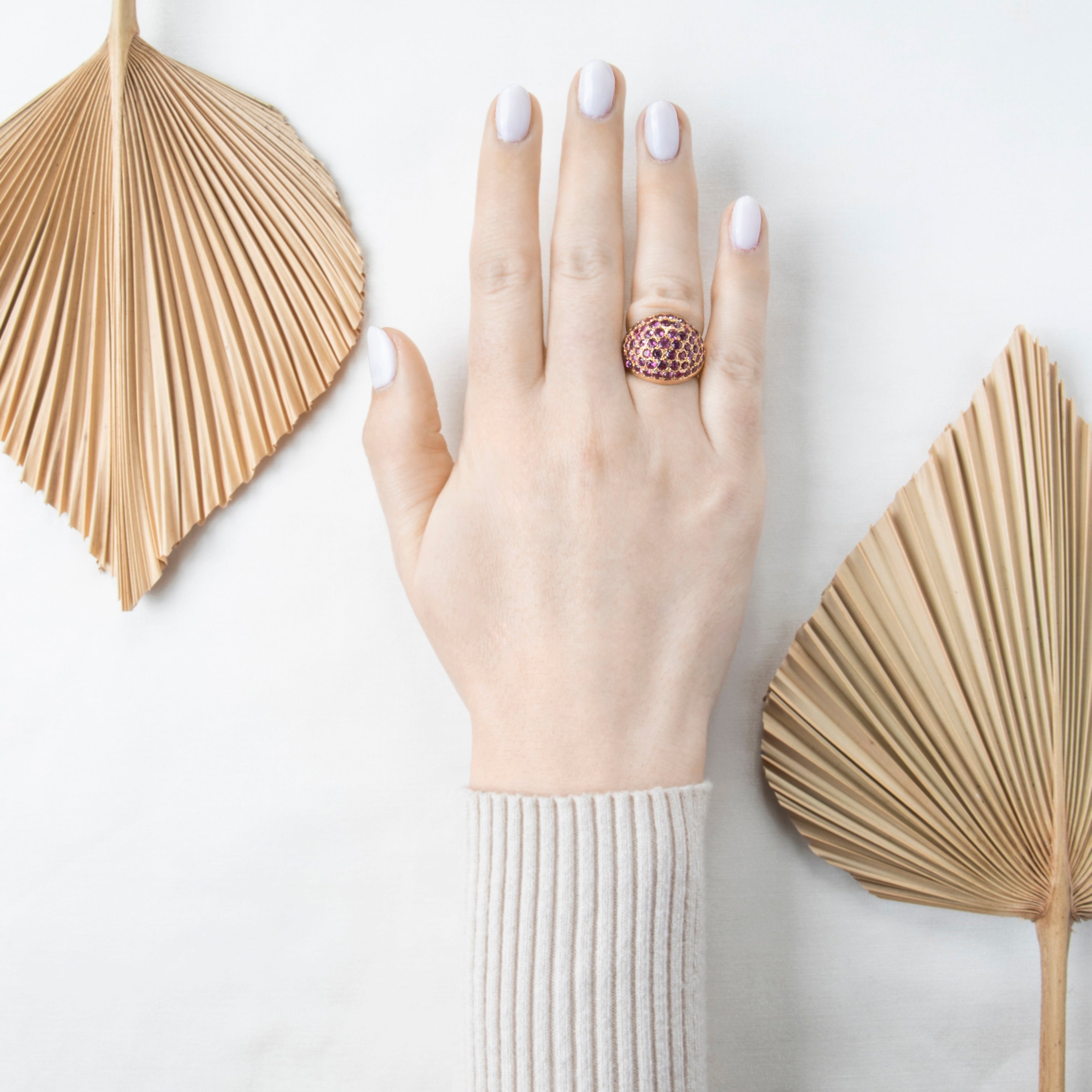 Vintage 18k Yellow Gold 3.95cttw Ruby Bombe Cocktail Ring 5.75、mySite、hinf8tx79