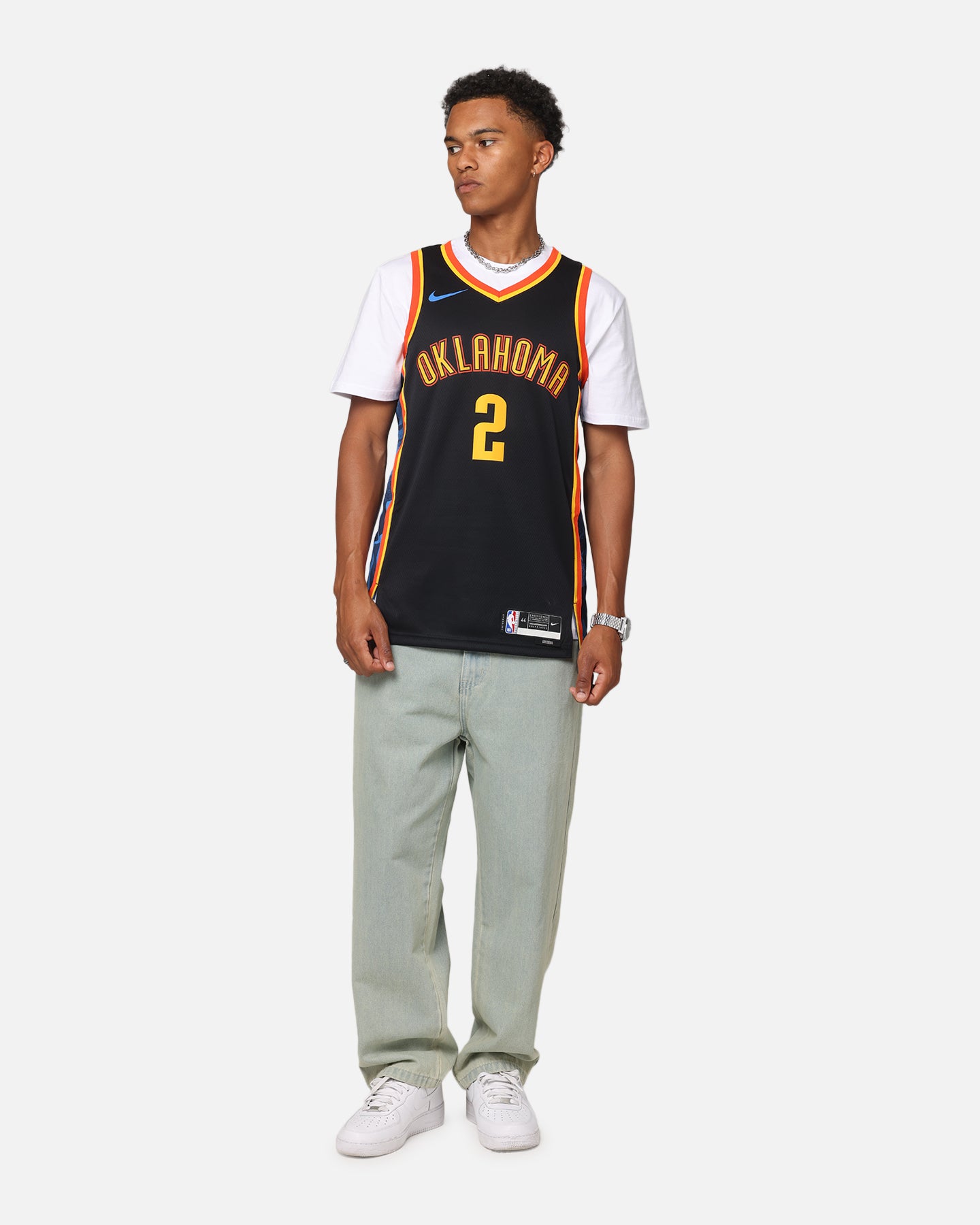 Nike Shai Gilgeous-Alexander Oklahoma City Thunder #2 City Edition 2024/25 Nike Dri-Fit NBA Swingman Jersey Black、mySite、zt4zffjzw