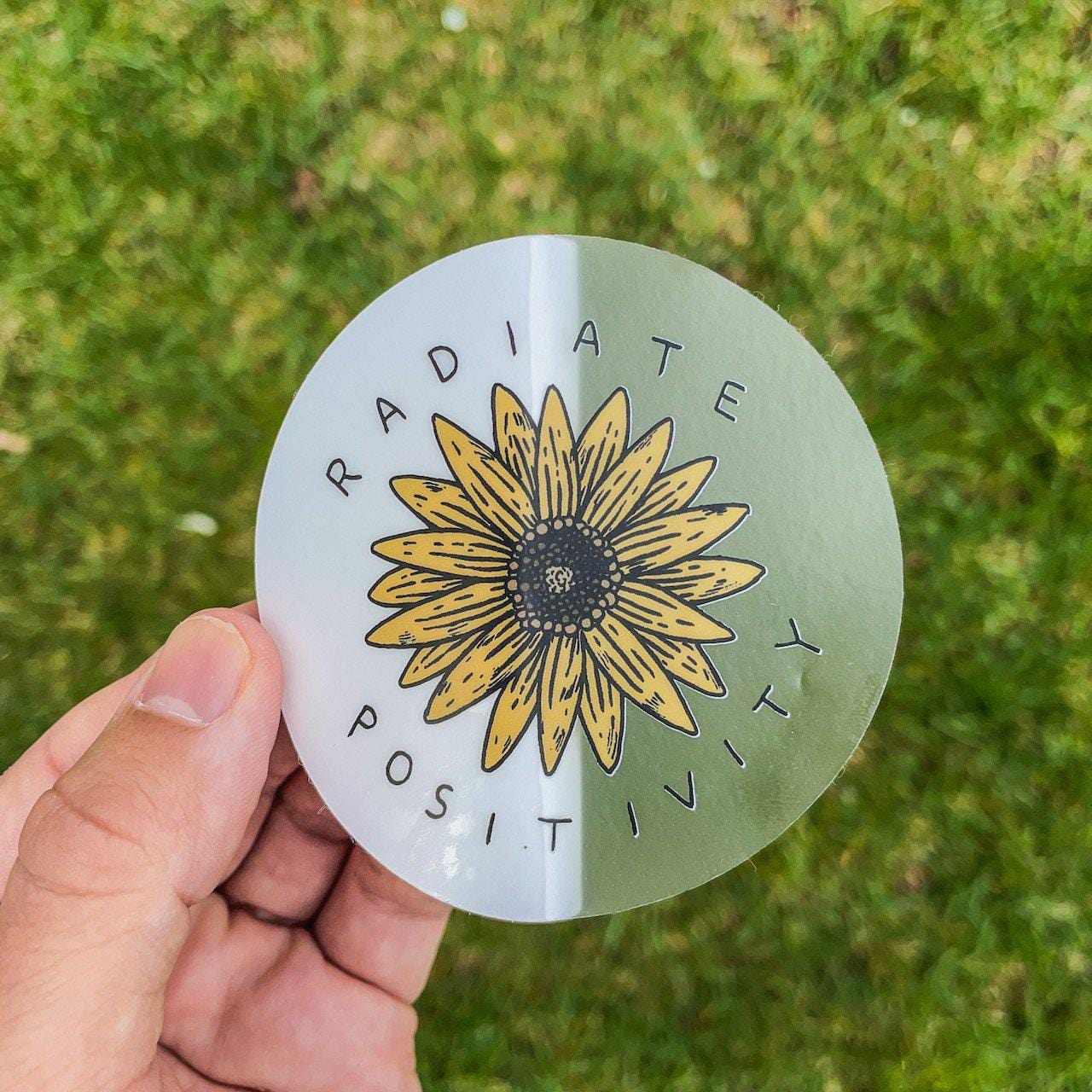  Radiate Positivity Sunflower - Clear Sticker、mySite、elrpsem3k