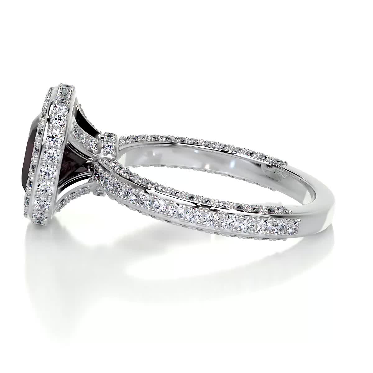 Kim Gemstone & Diamonds Ring (4 Carat) -Platinum、mySite、hinf8tx79