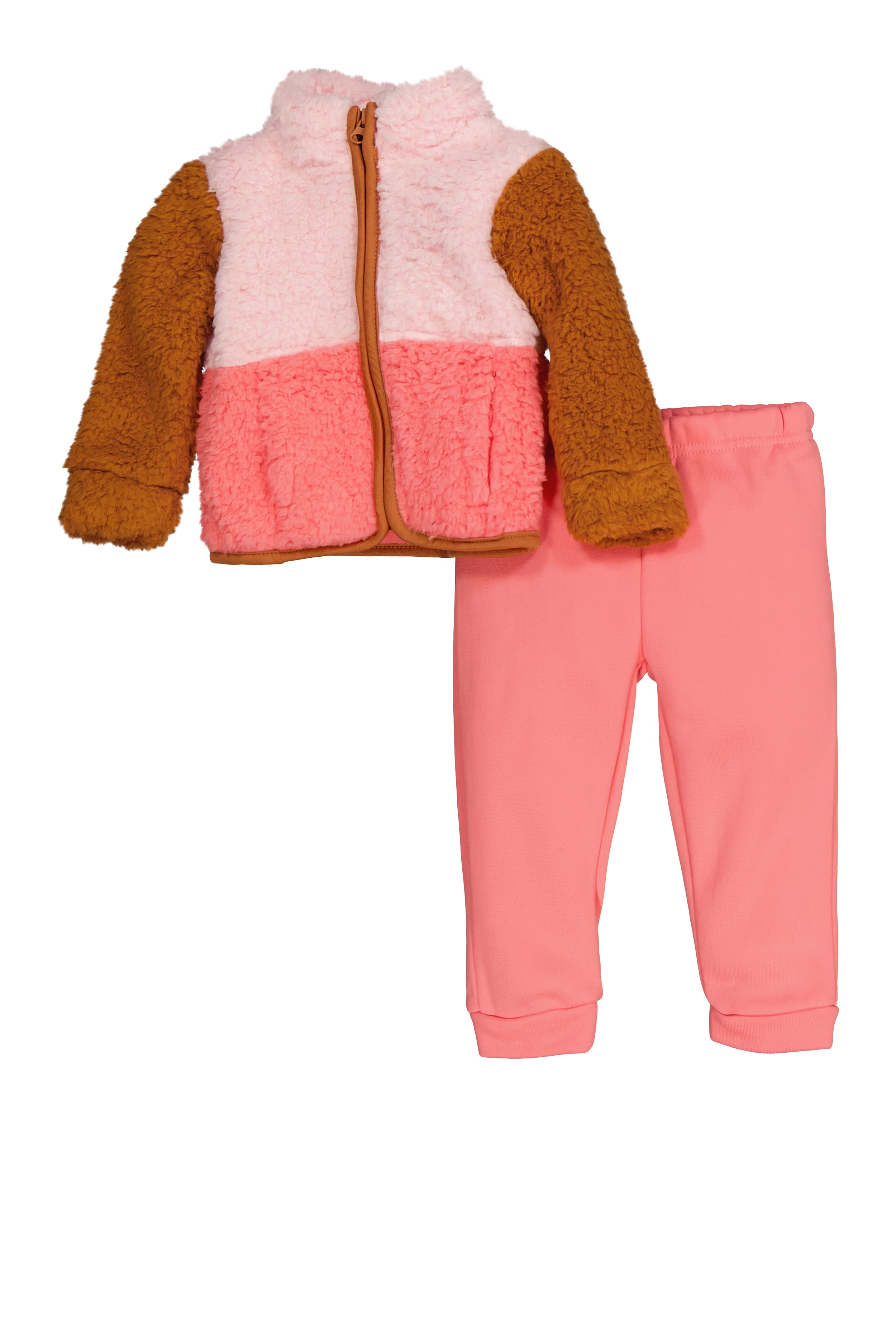 Baby Girls 12-24M Sherpa Teddy Jacket and Joggers、mySite、camillekostekn