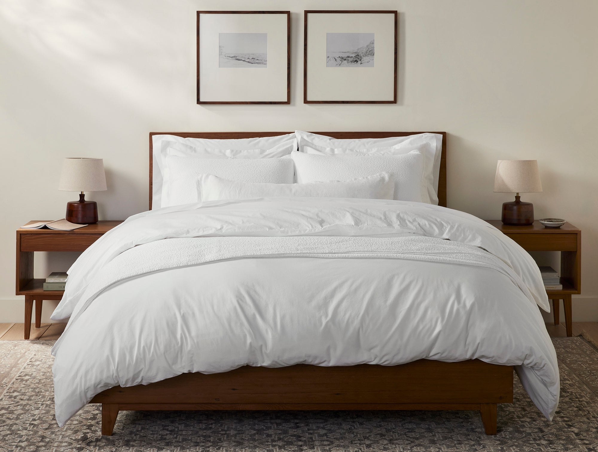  Heritage Organic Percale Jacquard Border Complete Bed Bundle、mySite、sugarbowlscore