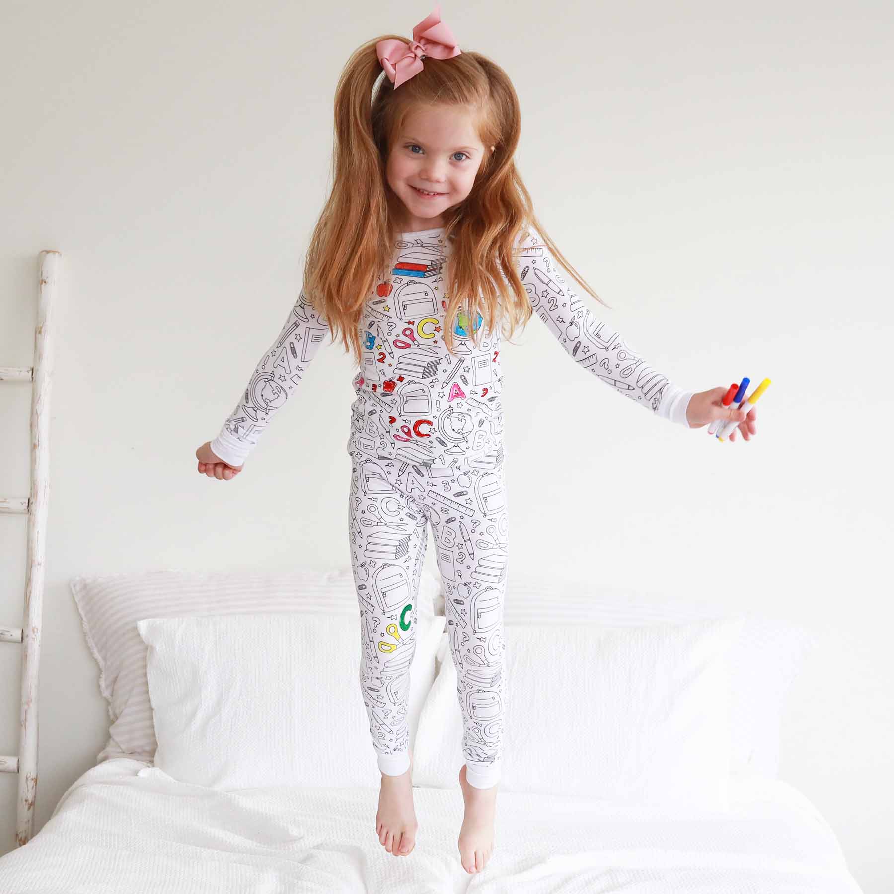  Colorable Two Piece Pajama Set | School Days、mySite、layawaytickets