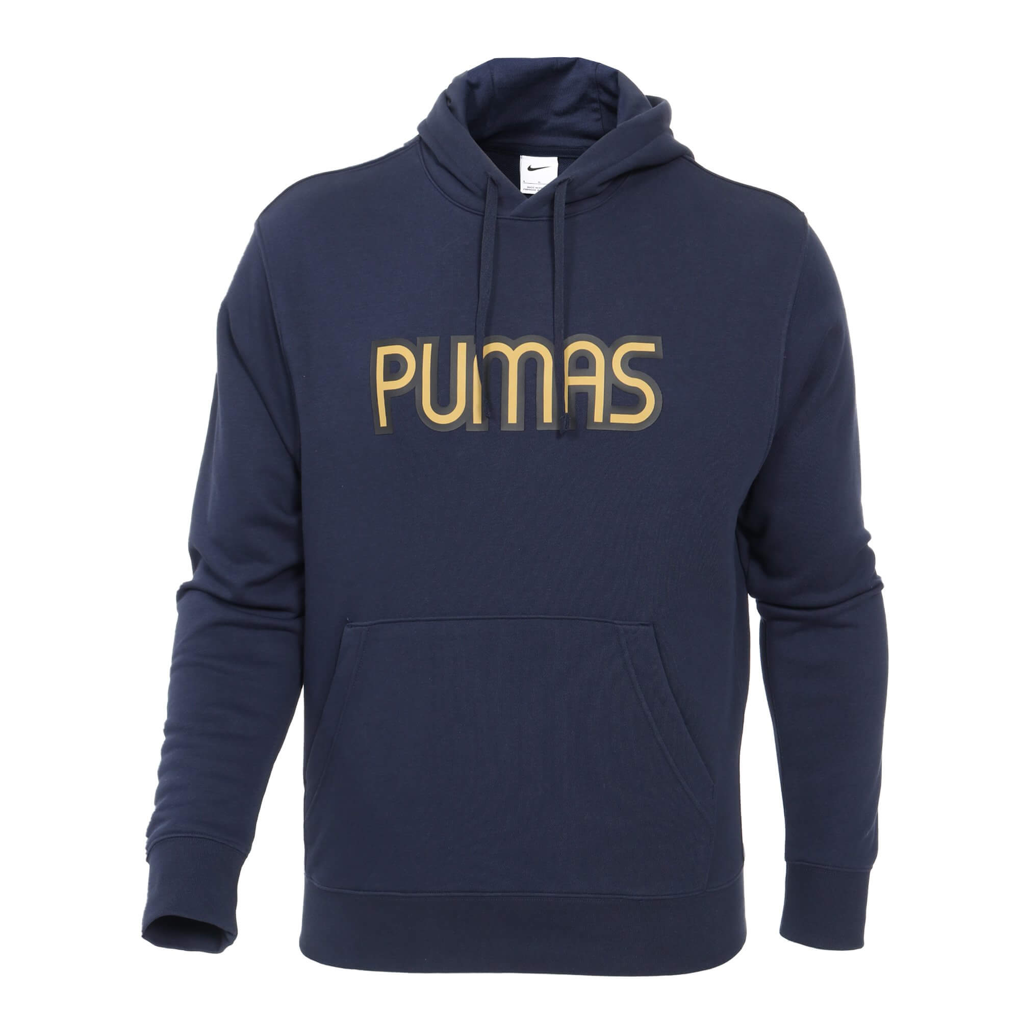 Nike Men's Pumas UNAM 2022 French Terry Fleece Hoodie Obsidian/Truly Gold、mySite、noshort