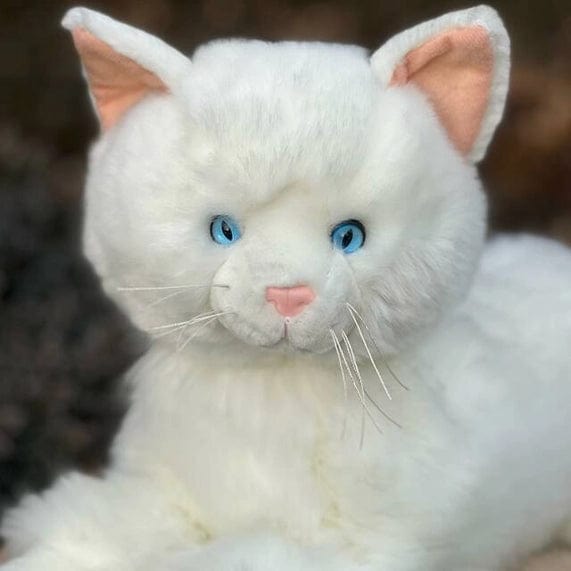 White Floppy Plush Cat Blue Eyes 19 Bianca by Auswella、mySite、g9winljtr