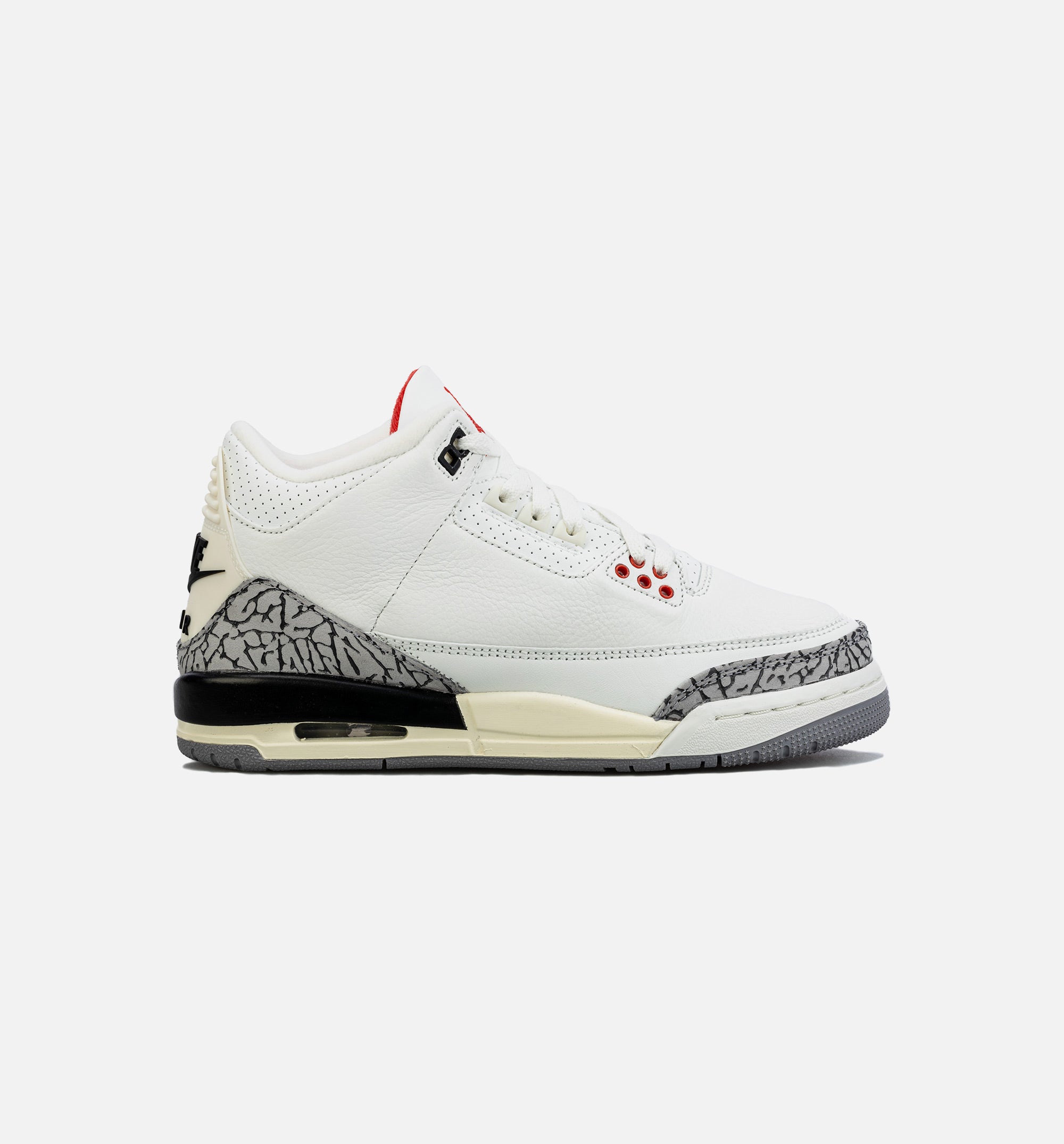 Air Jordan 3 Retro White Cement Reimagined Grade School Lifestyle Shoe - White/Red/Grey、mySite、dreamappss