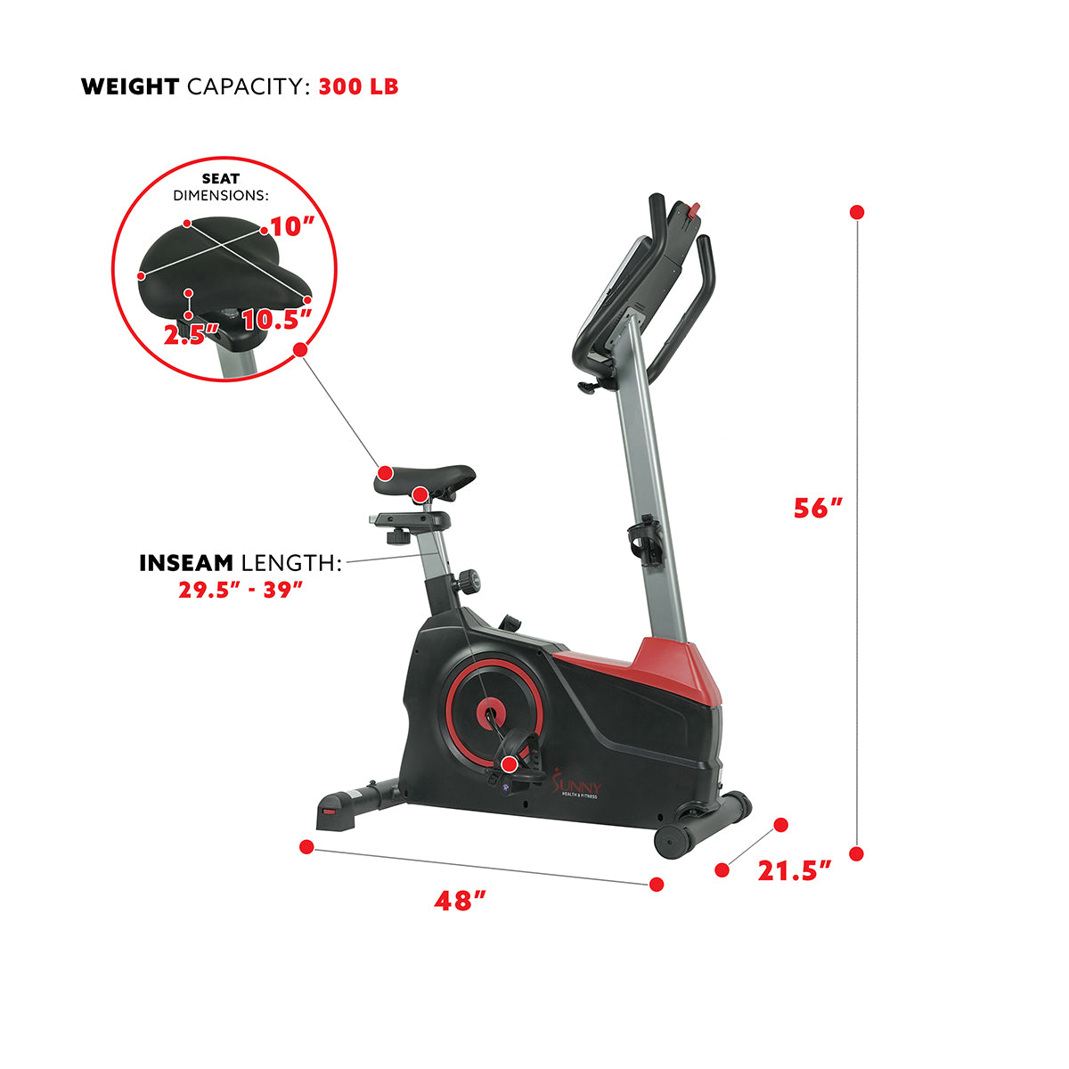  Evo-Fit Stationary Upright Bike with 24 Level Electro-Magnetic Resistance、mySite、ghnorth
