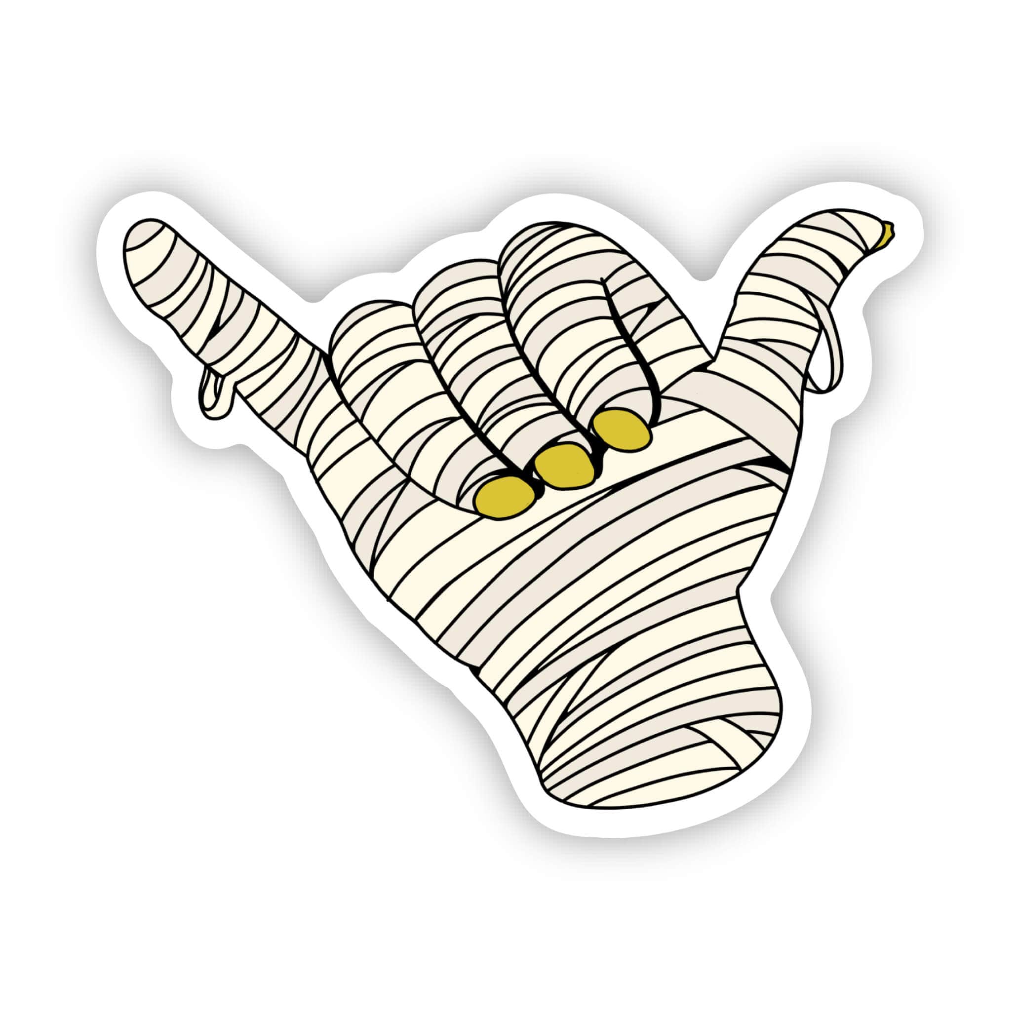  Shaka Mummy Hand - Hang Loose Sticker、mySite、ghnorth