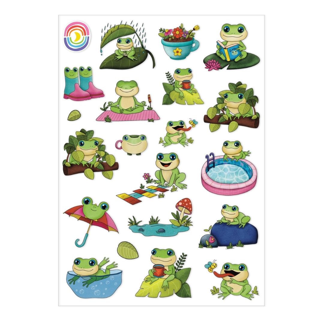 Froggy Day Out A6 Sticker Sheet、mySite、ghnorth