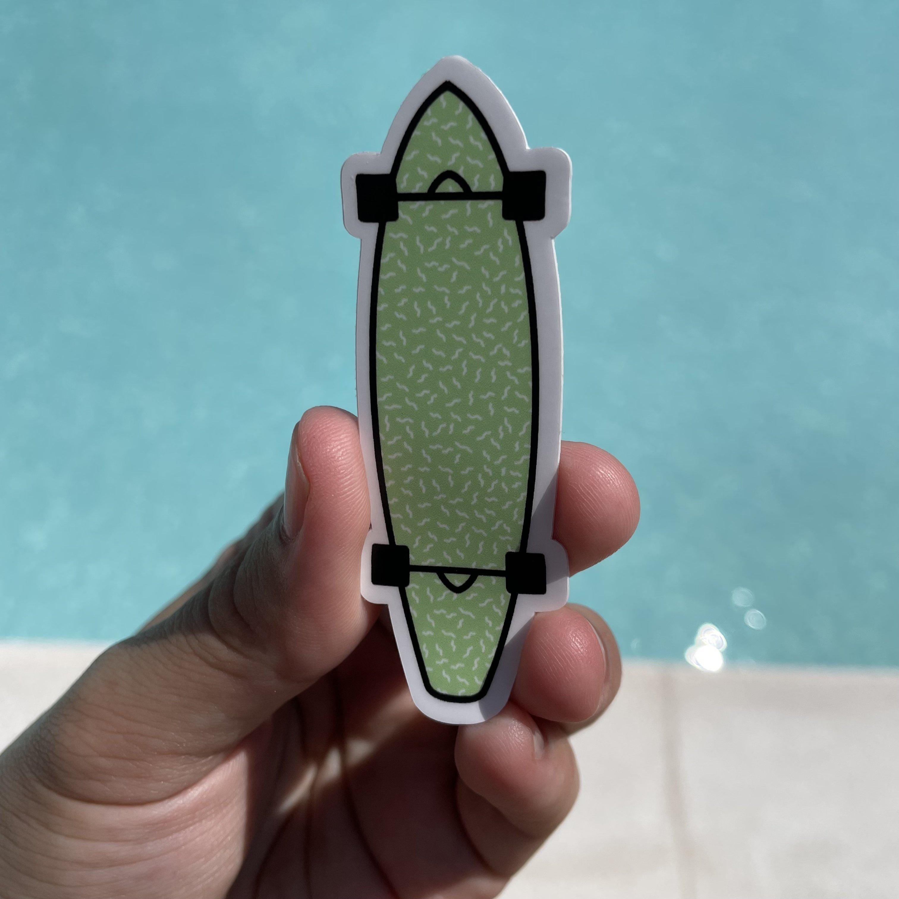  Green Longboard Aesthetic Sticker、mySite、elrpsem3k