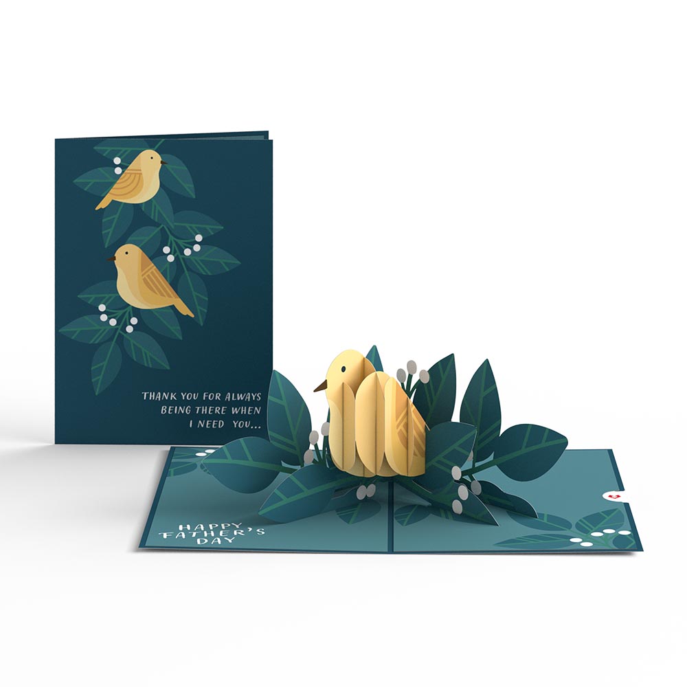 Happy Father's Day Birds Pop-Up Card、mySite、solidvoid