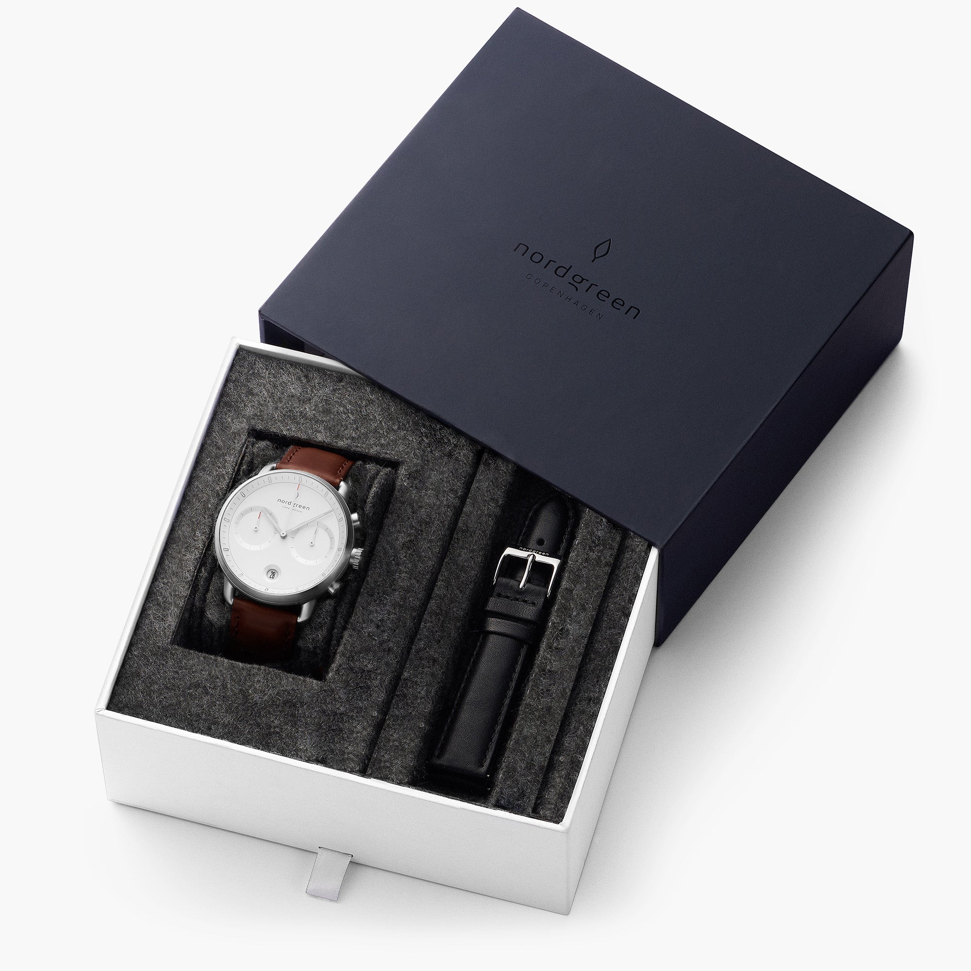 Pioneer - BUNDLE White Dial Silver | Brown Leather / Black Leather Straps、mySite、botmansion