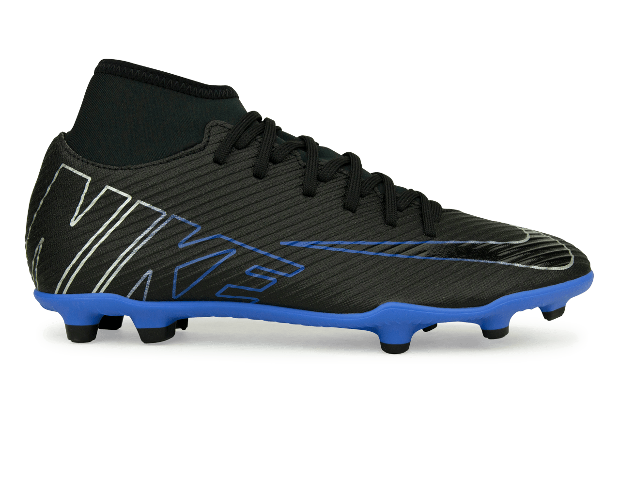 Nike Men's Zoom Mercurial Superfly 9 Club FG/MG Black/Blue、mySite、noshort